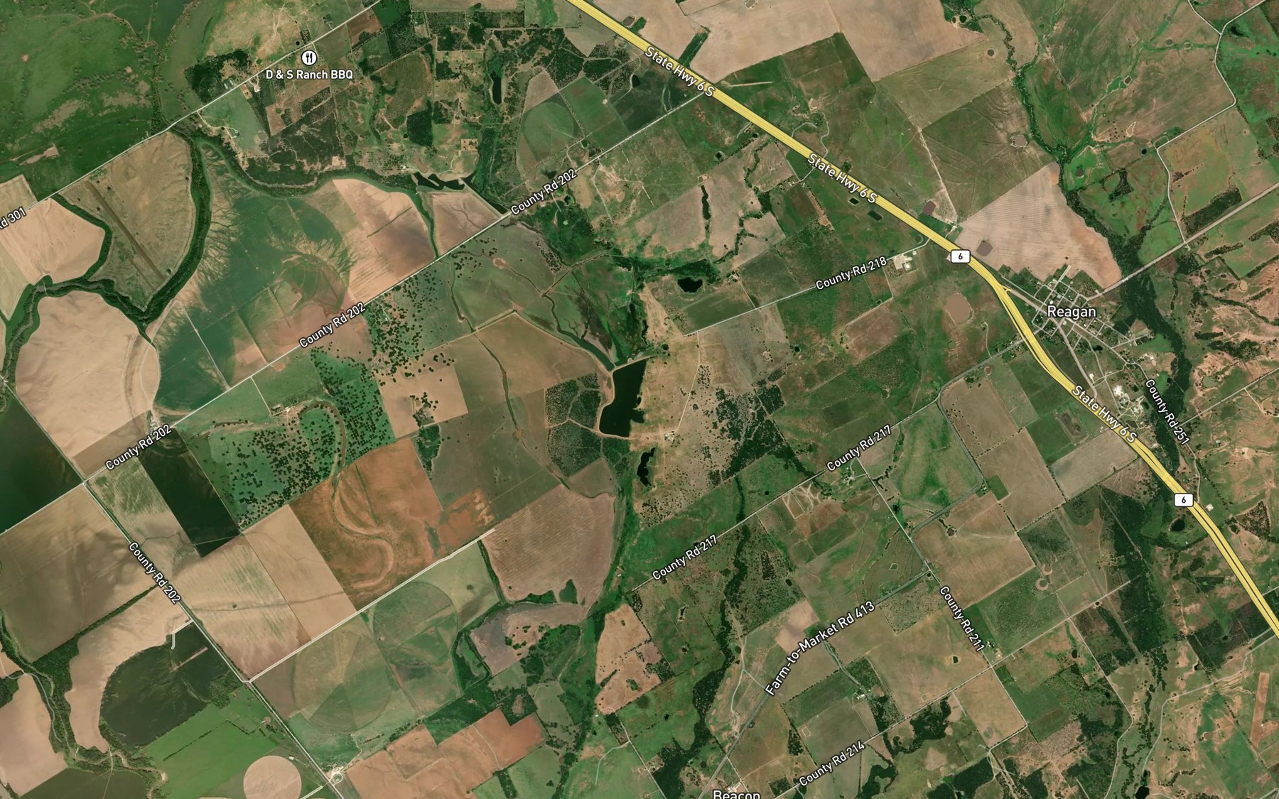 Satellite map of the Goose Branch