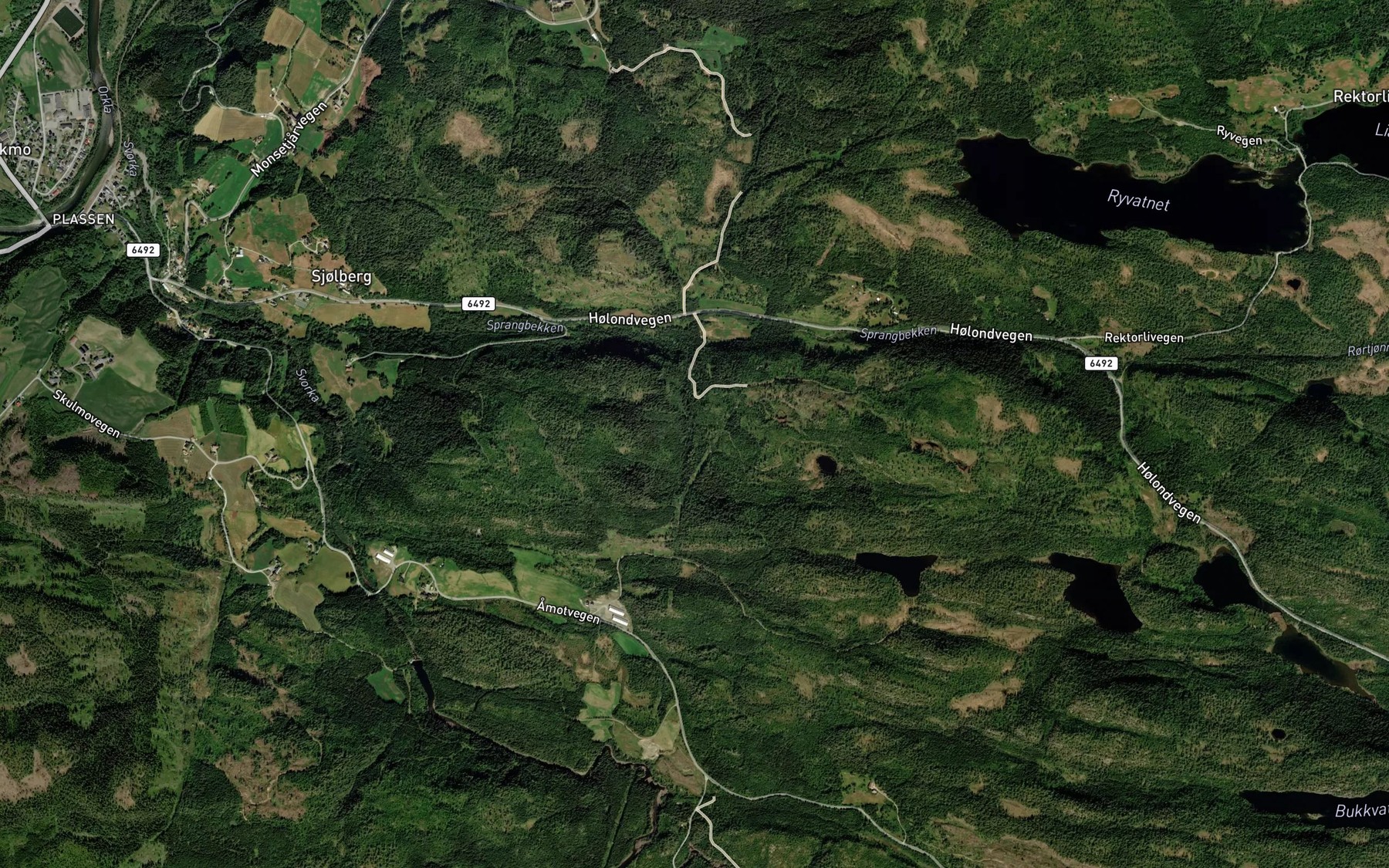 Satellite map of the Lomtjornbekken