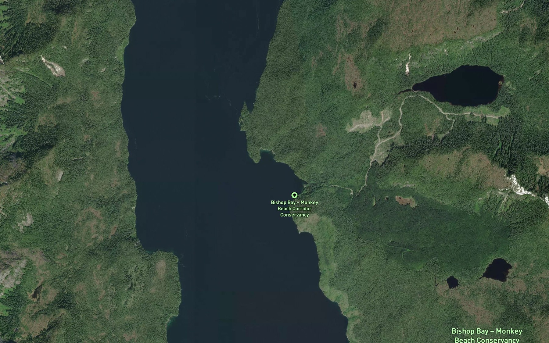 Satellite map of the Bishop Cove
