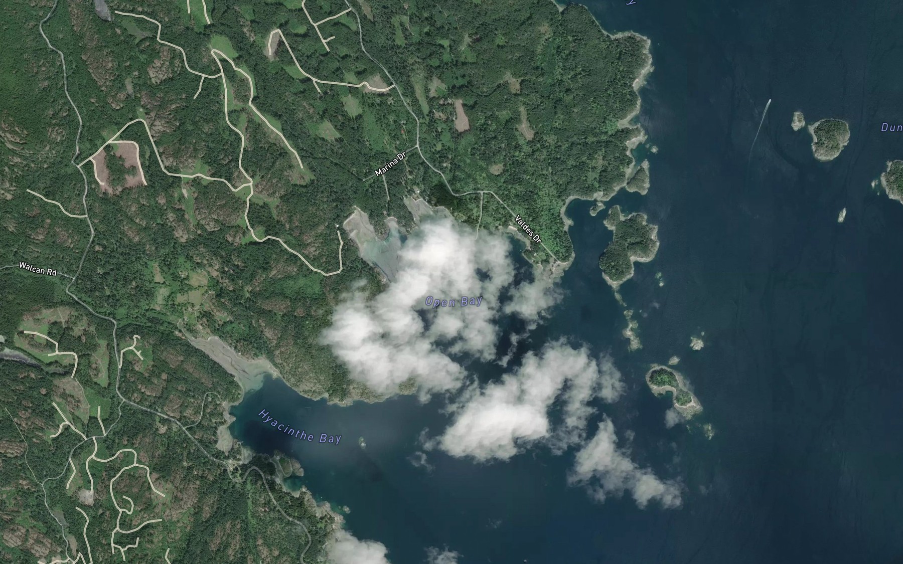 Satellite map of the Open Bay