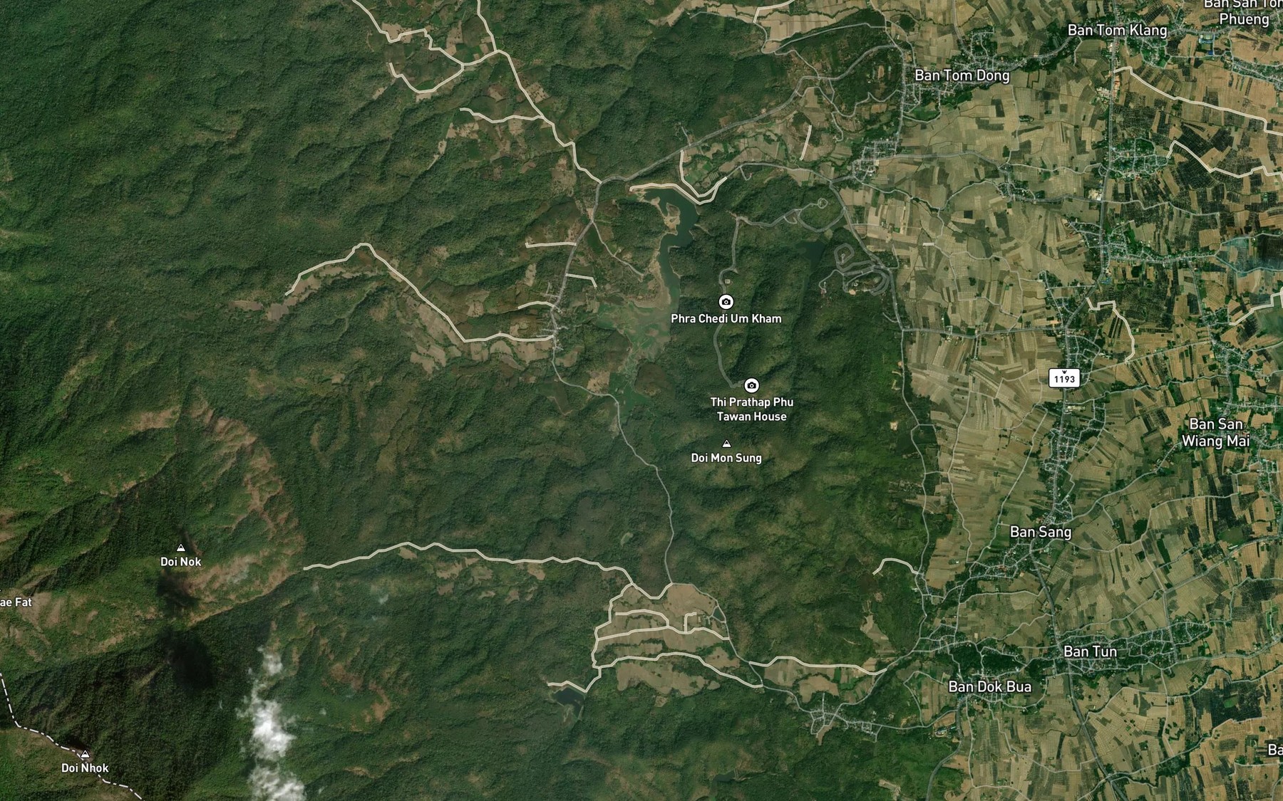 Satellite map of the Huai Mae Fat