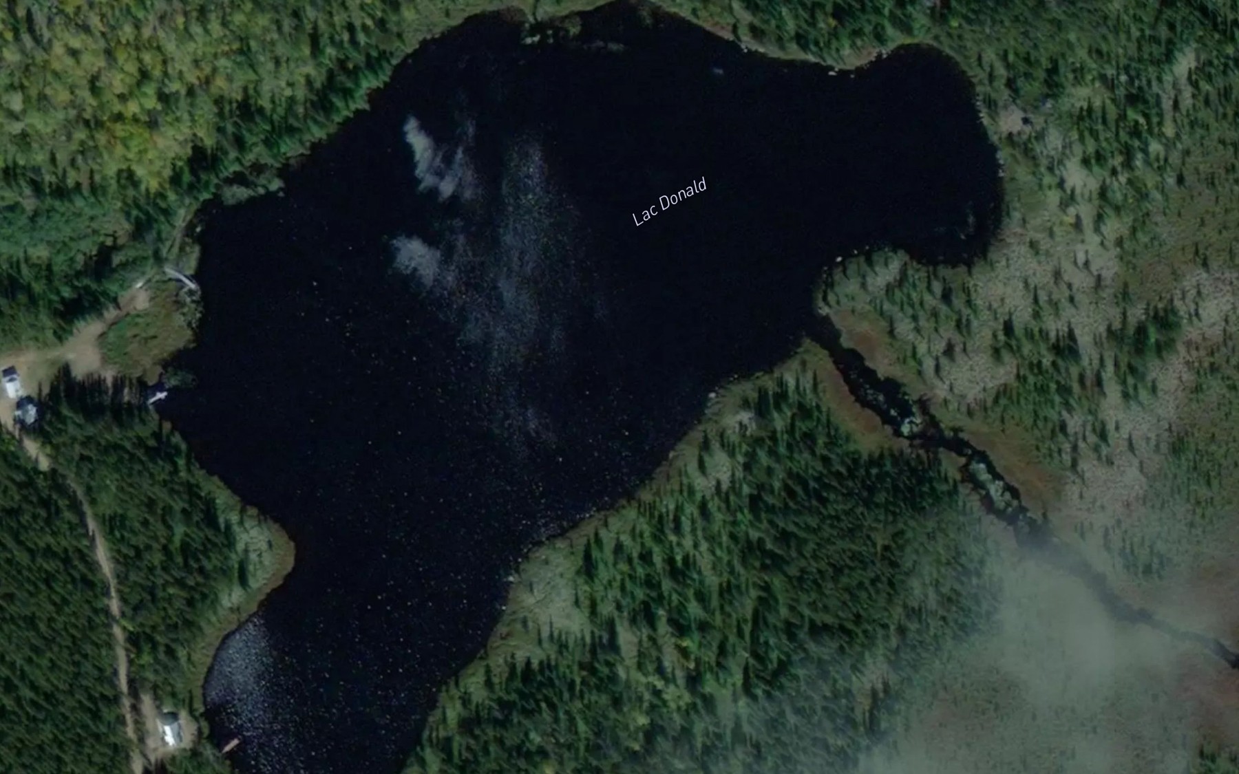 Satellite map of the Lac Donald