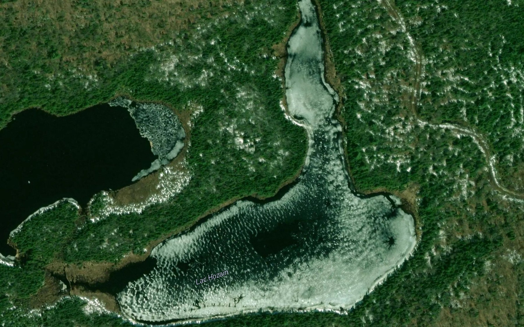 Satellite map of the Lac Hozain
