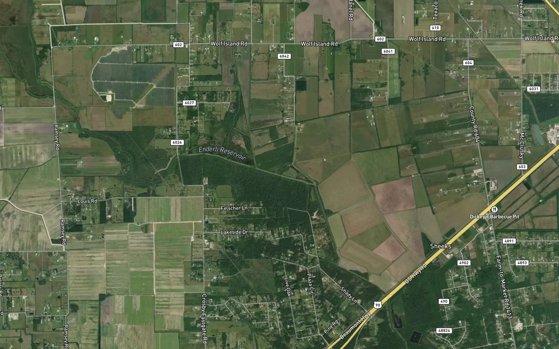 Satellite map of the W Scott Frost Reservoir Number 1