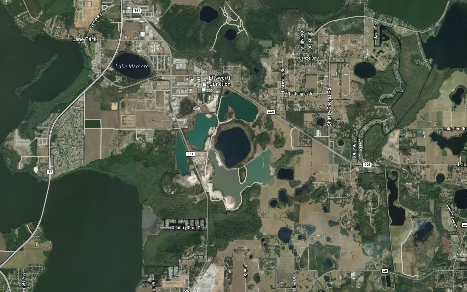 Satellite map of the Lake Melton