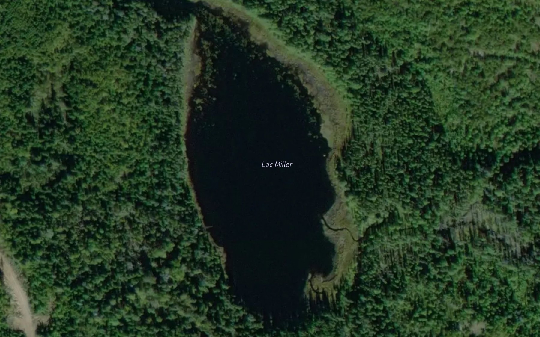 Satellite map of the Lac Miller