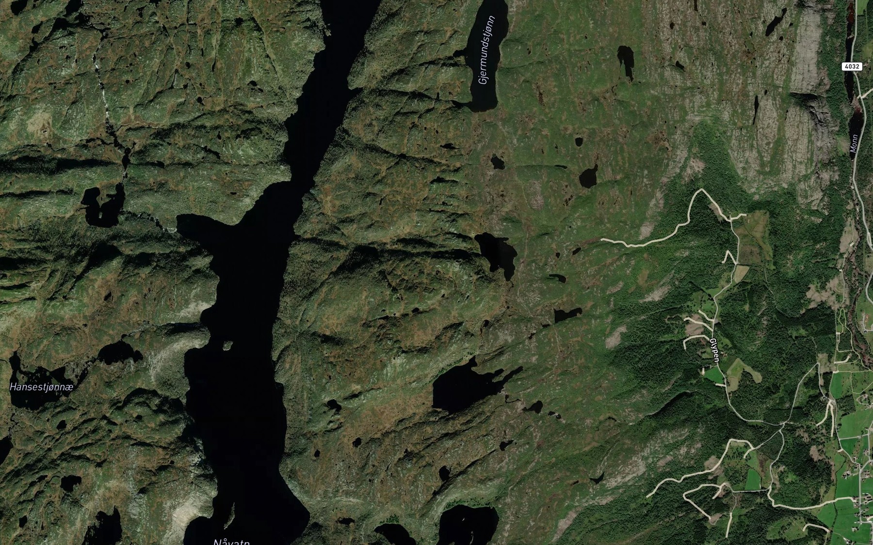 Satellite map of the Drikkartjonnin