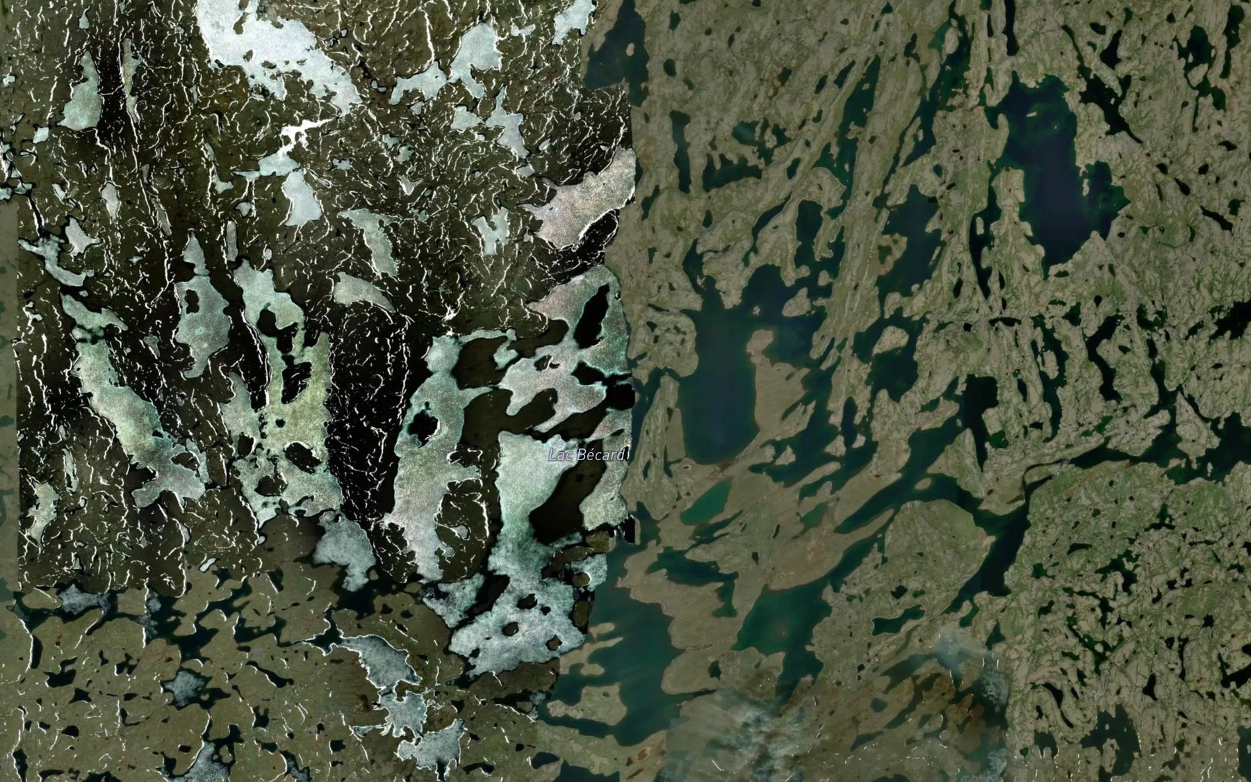 Satellite map of the Lac Becard