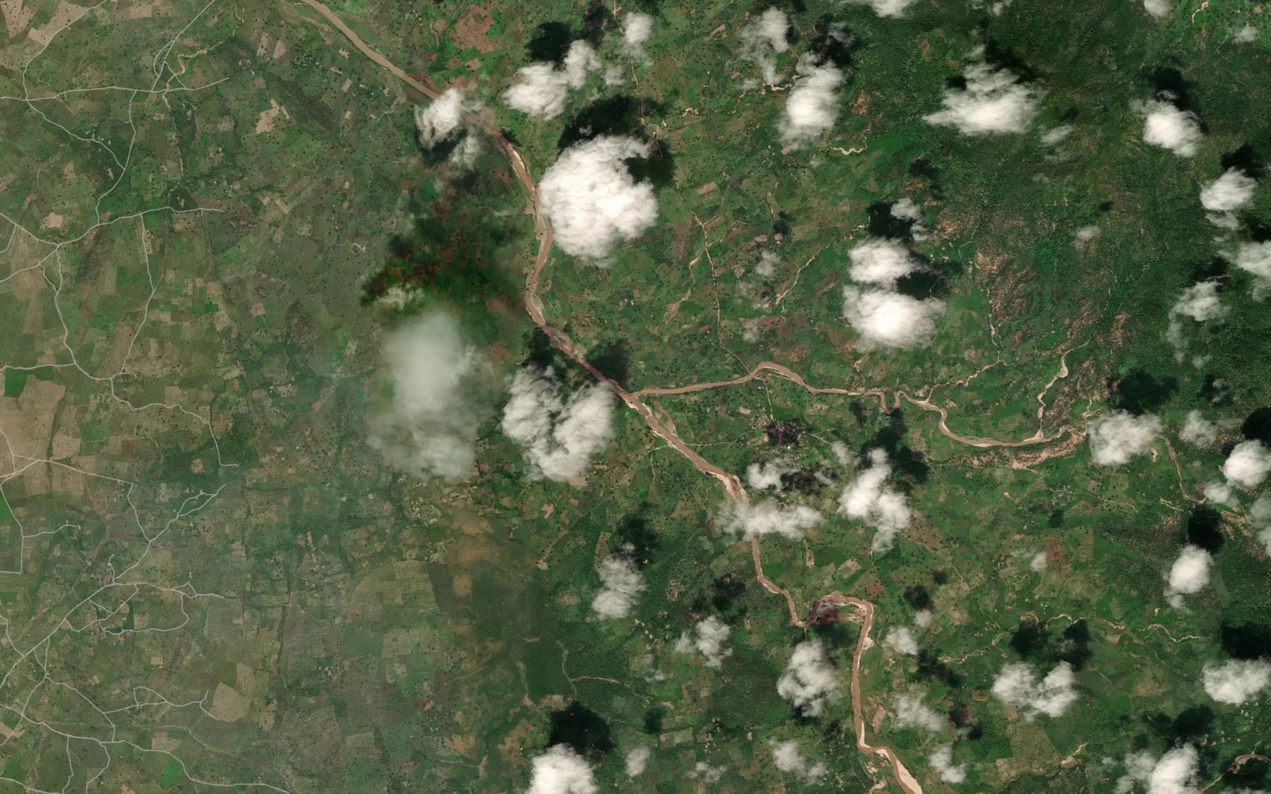 Satellite map of the River Tolore