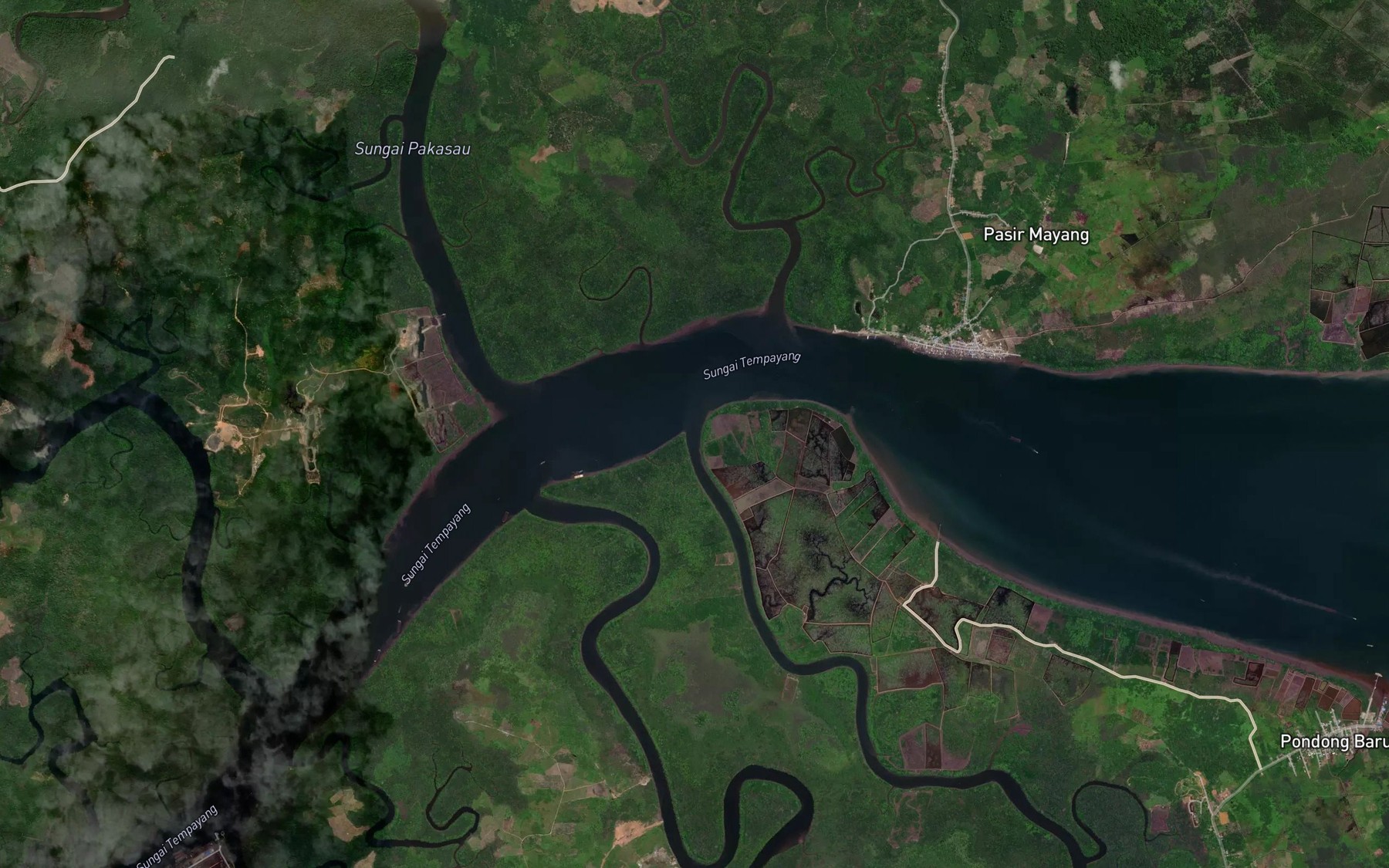 Satellite map of the Sungai Rinda