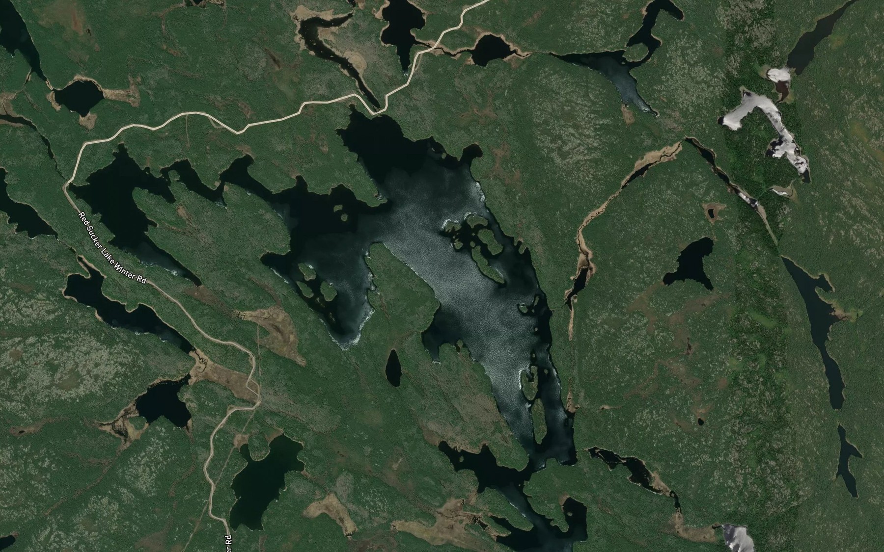 Satellite map of the Irving Lake