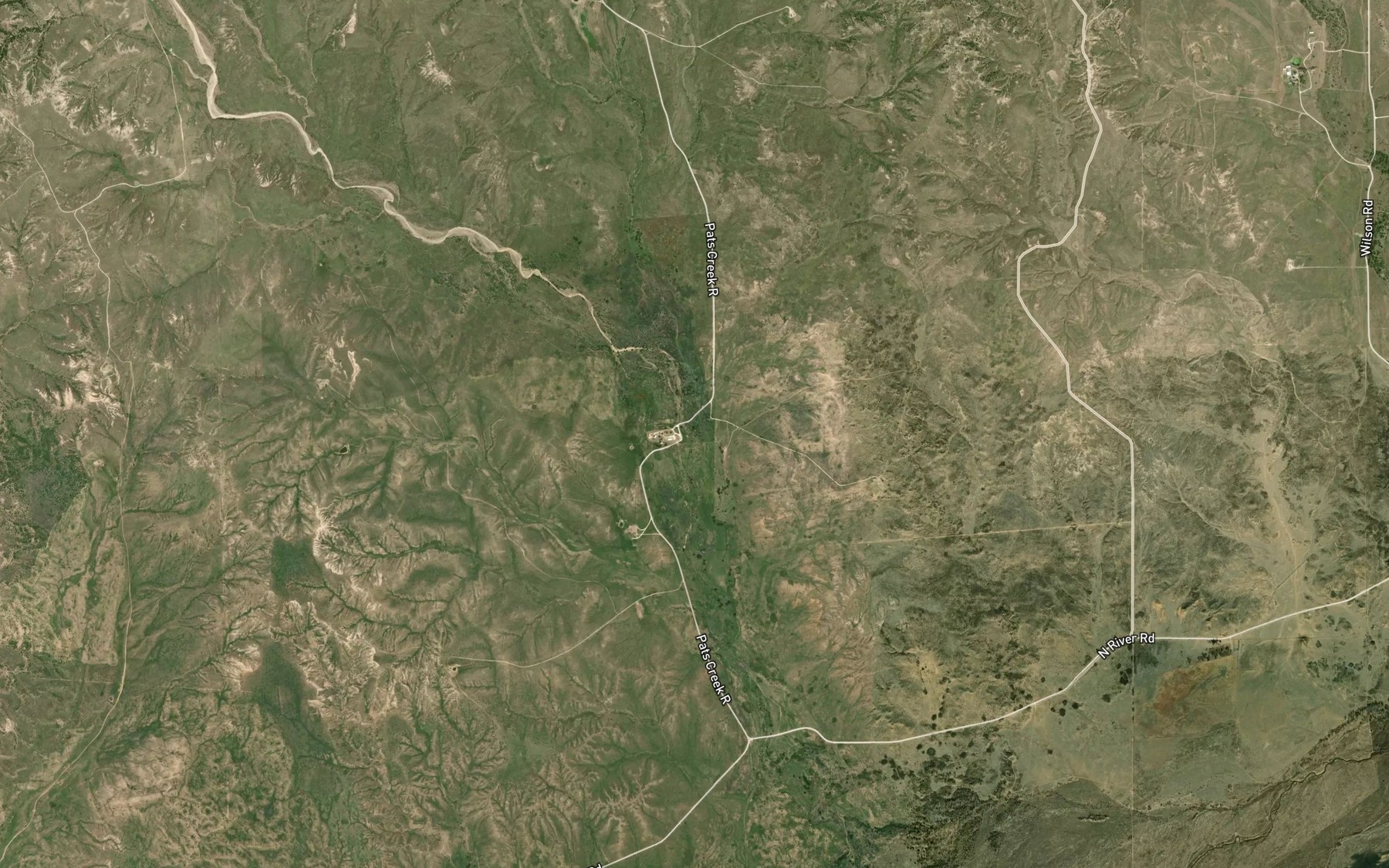 Satellite map of the East Fork Pats Creek