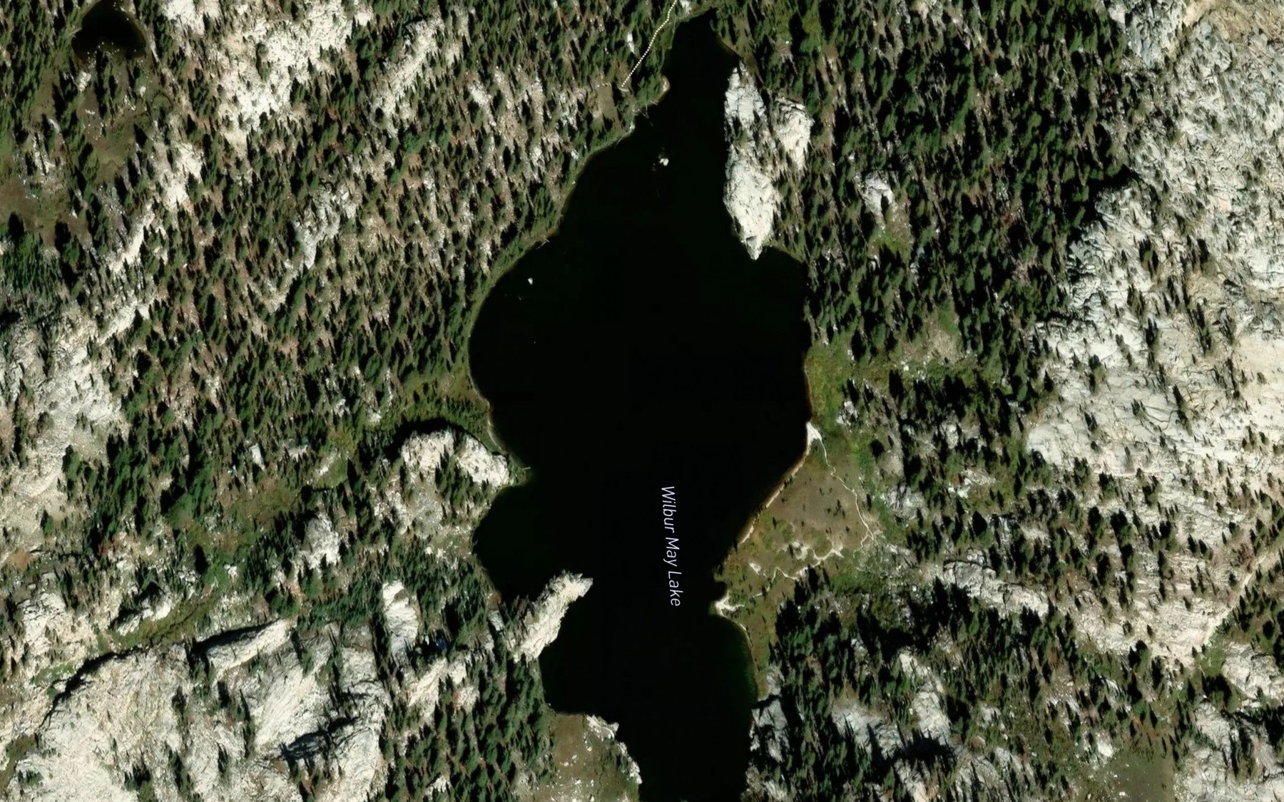 Satellite map of the Wilbur May Lake
