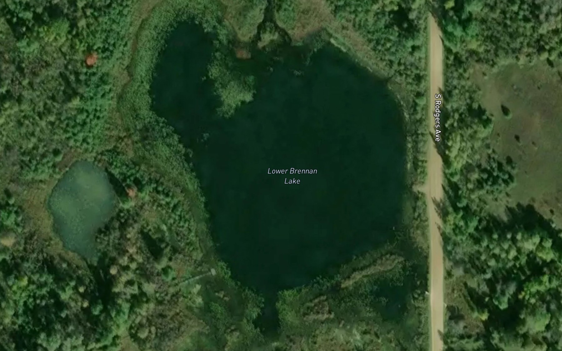 Satellite map of the Lower Brennan Lake