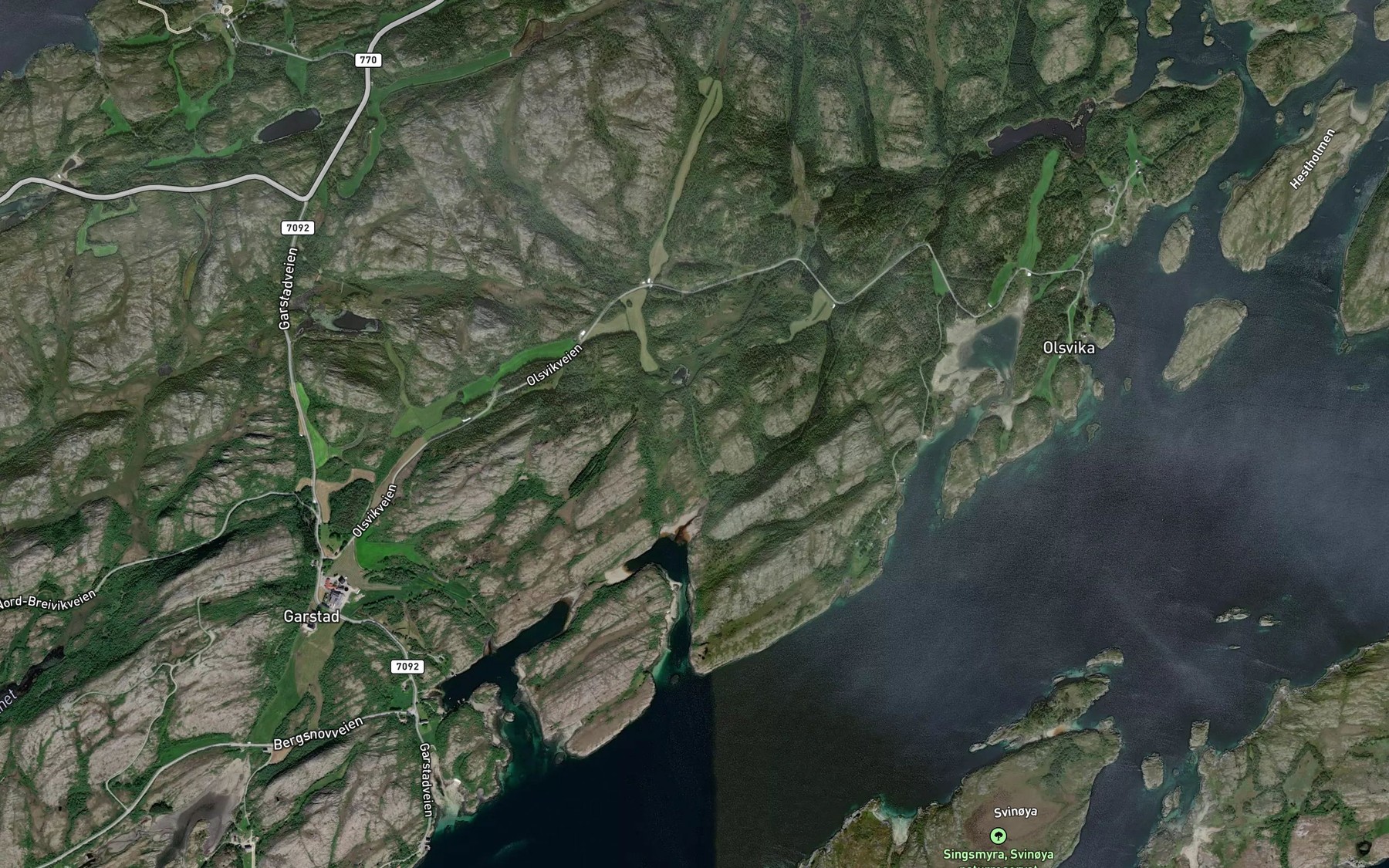 Satellite map of the Kvennhusbekken