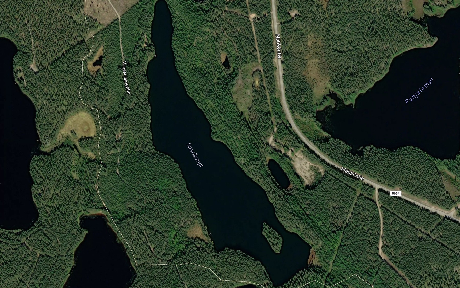 Satellite map of the Saarilampi