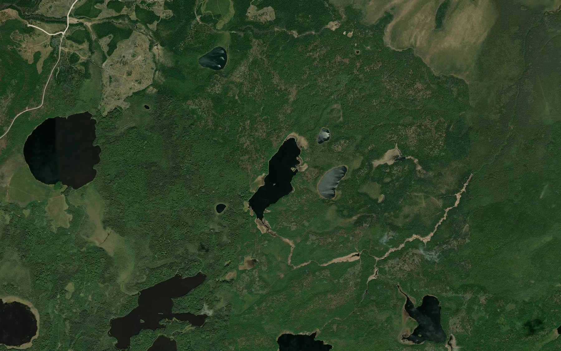 Satellite map of the Smith Lake