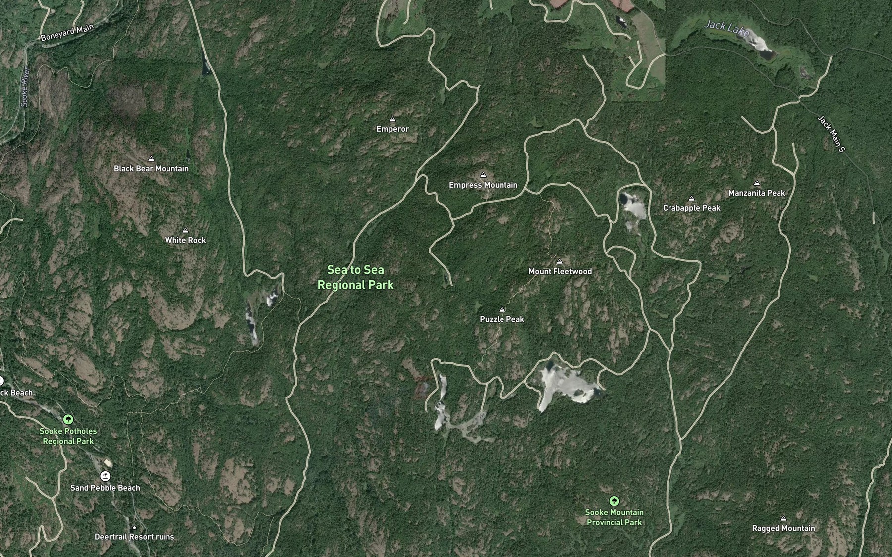 Satellite map of the Bert Lake
