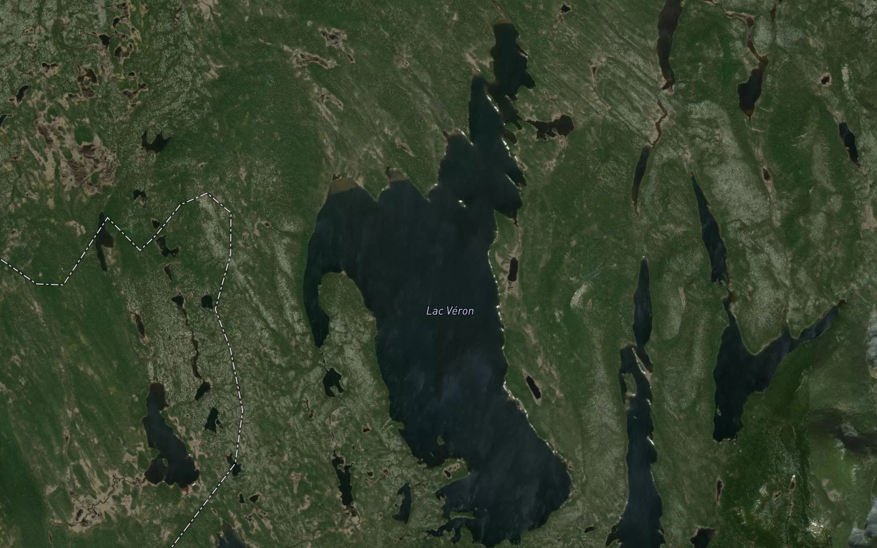 Satellite map of the Lac Veron