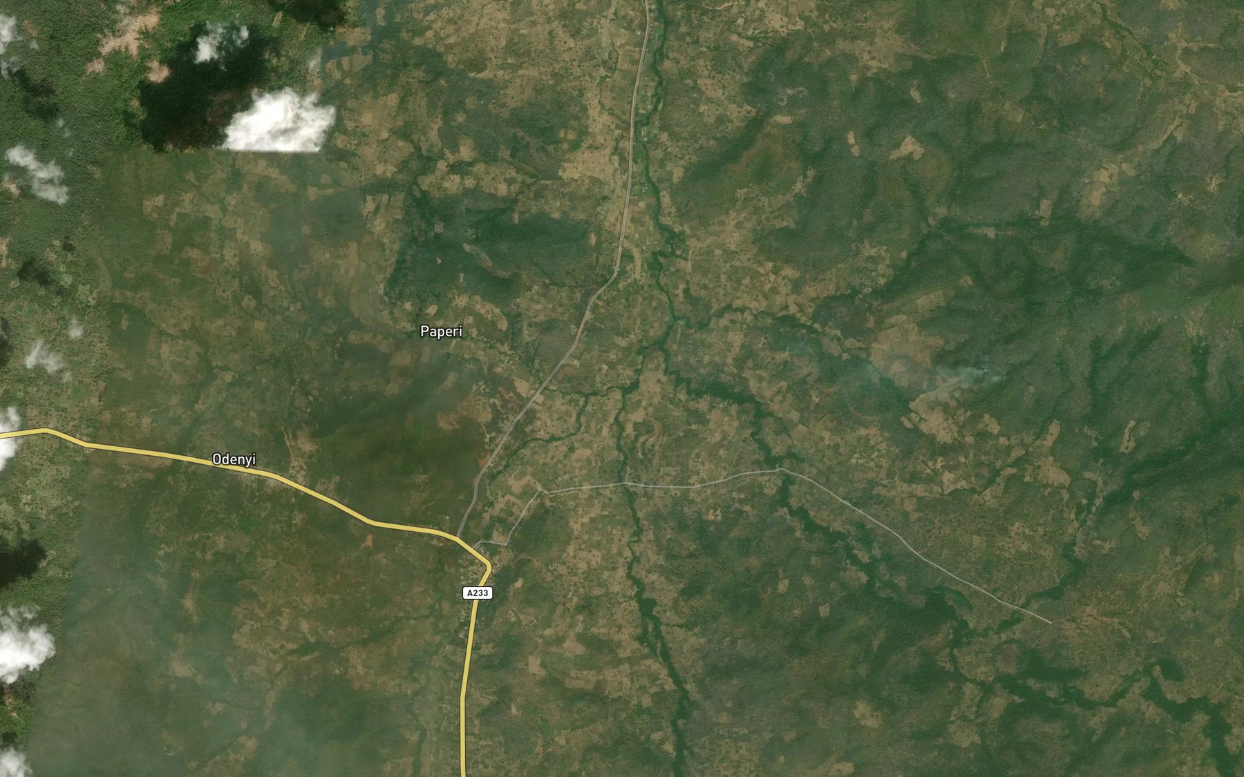 Satellite map of the Ow-wa River