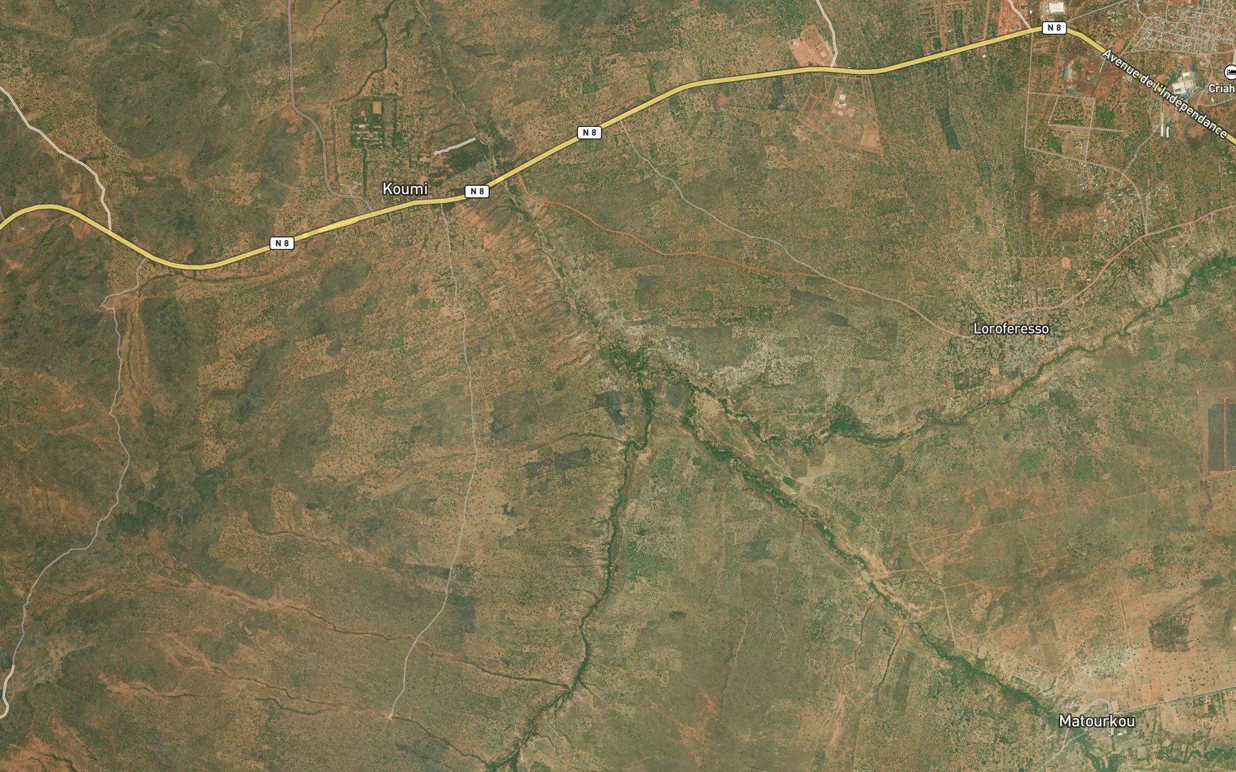 Satellite map of the Kiene