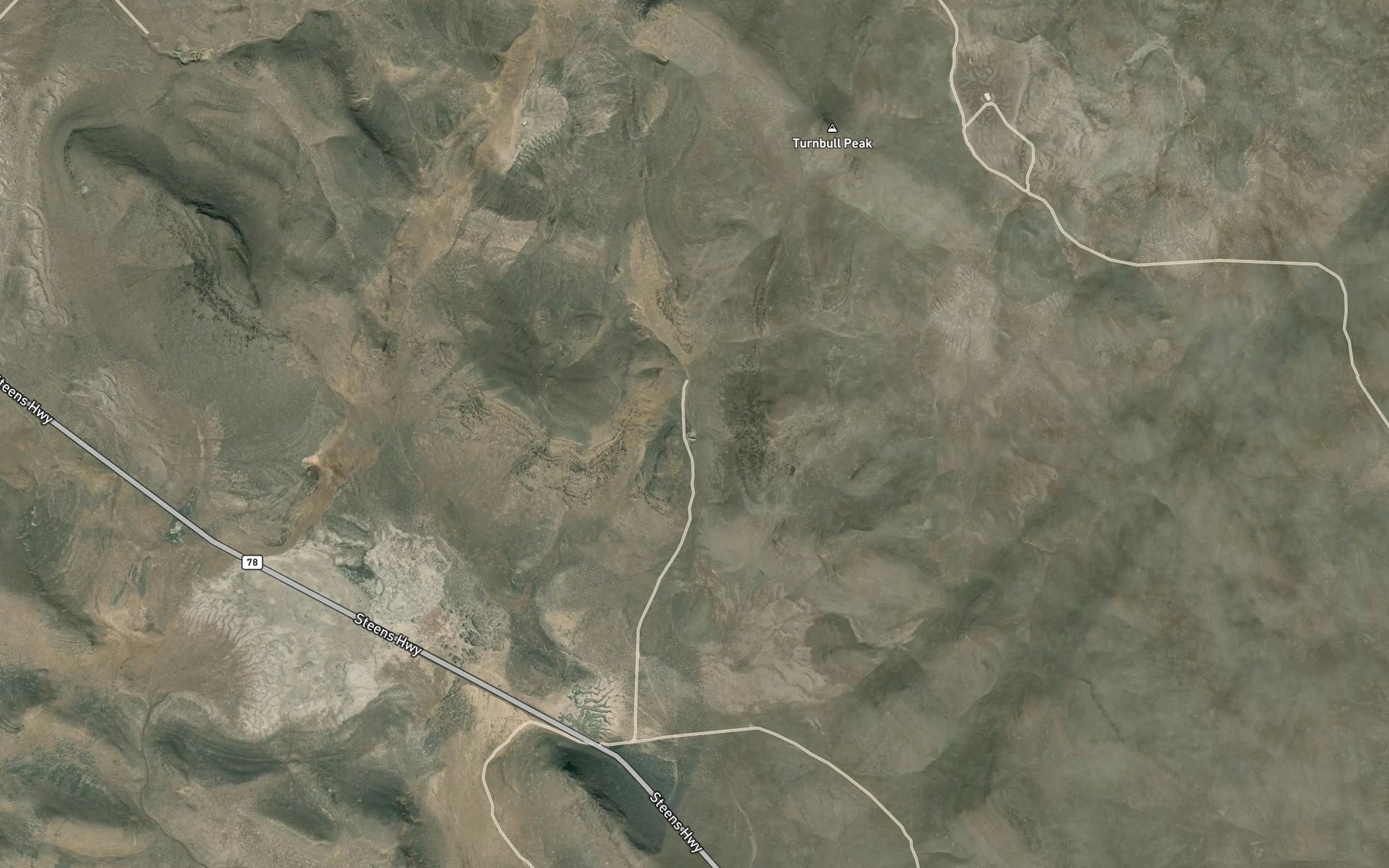 Satellite map of the South Turnbull Reservoir