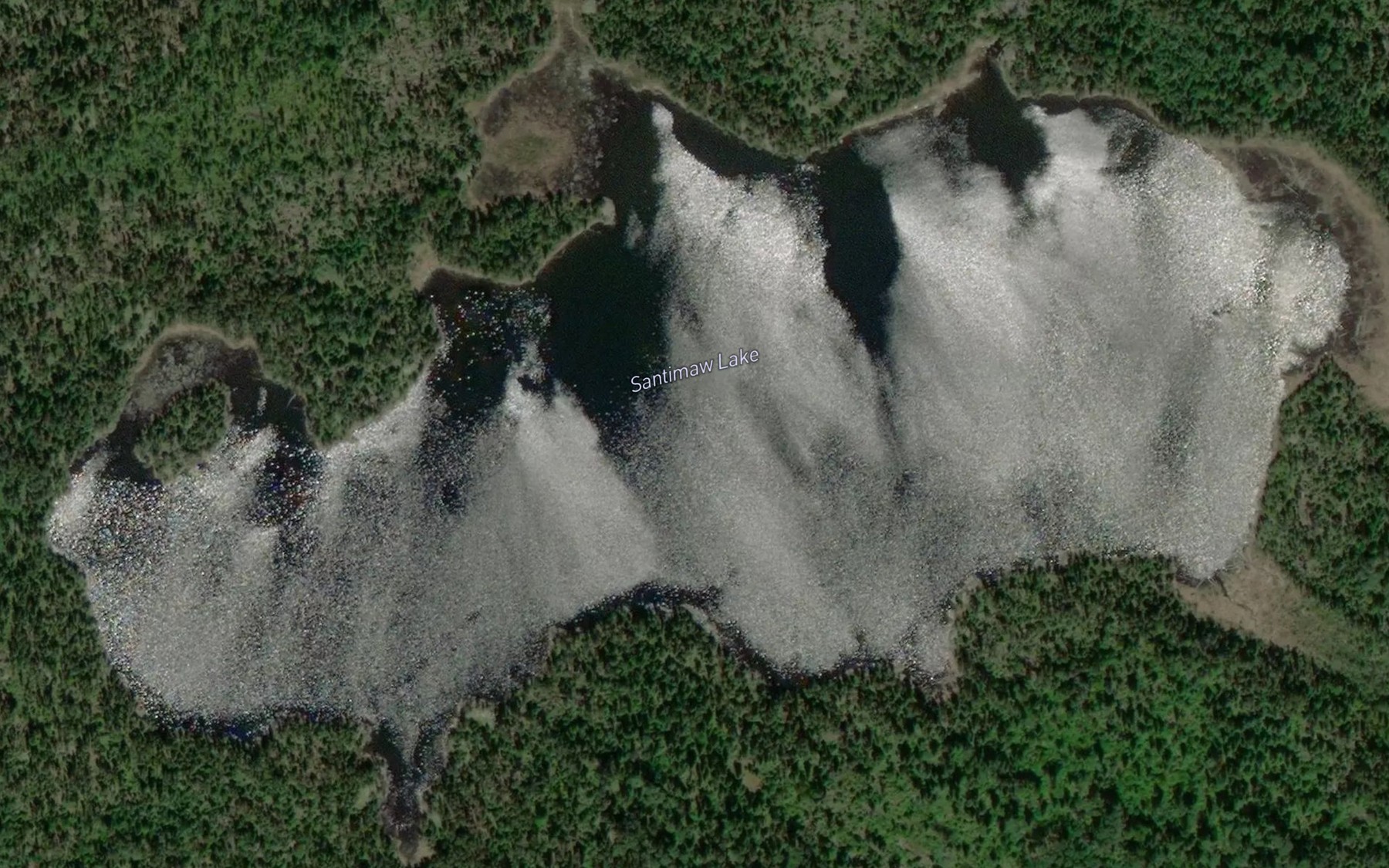 Satellite map of the Santimaw Lake