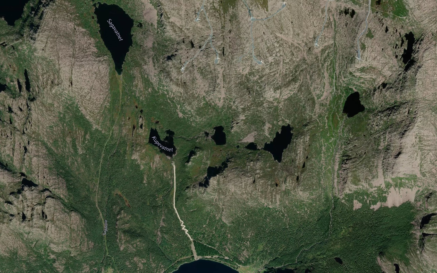 Satellite map of the Hornvatnet