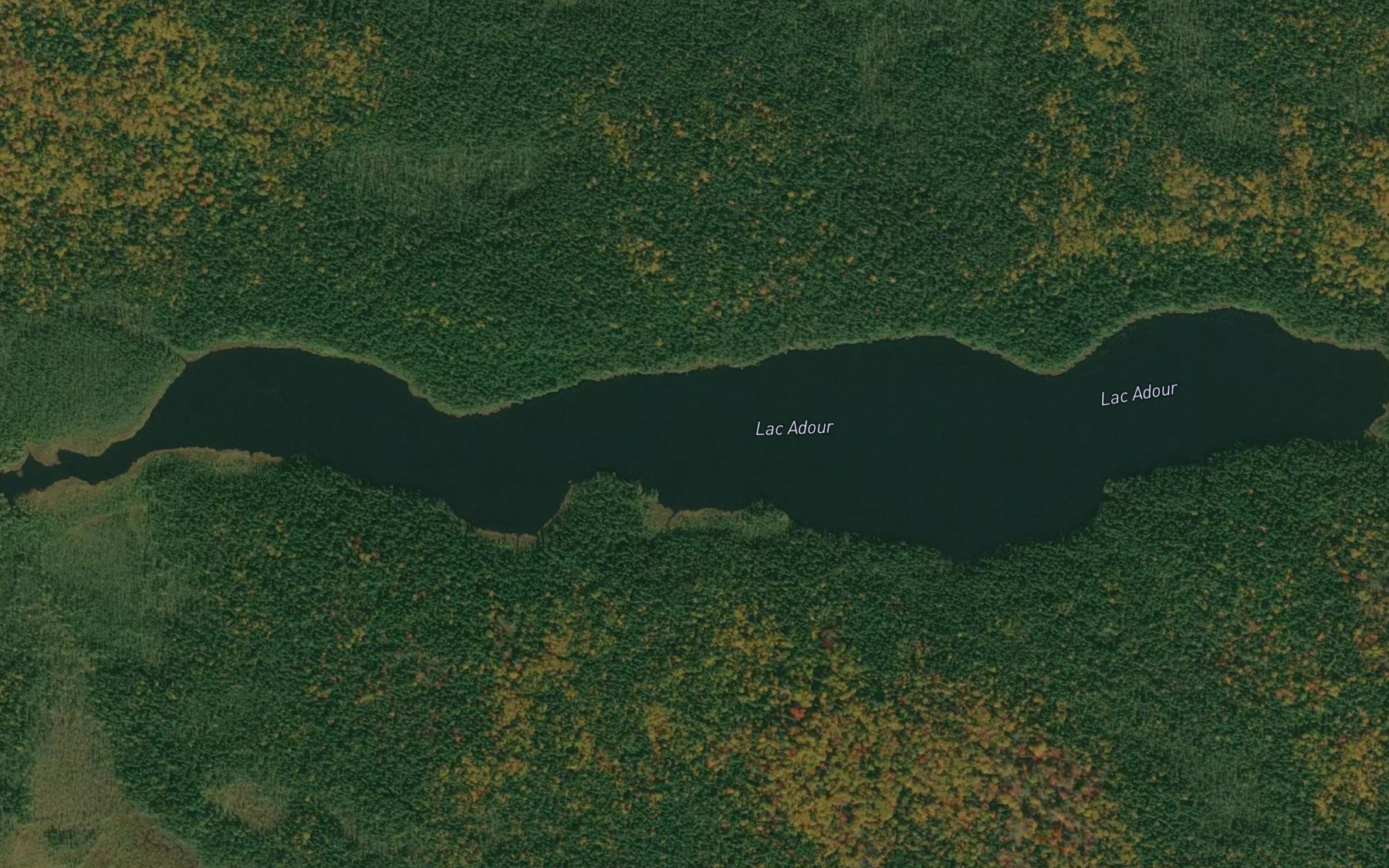 Satellite map of the Lac Adour