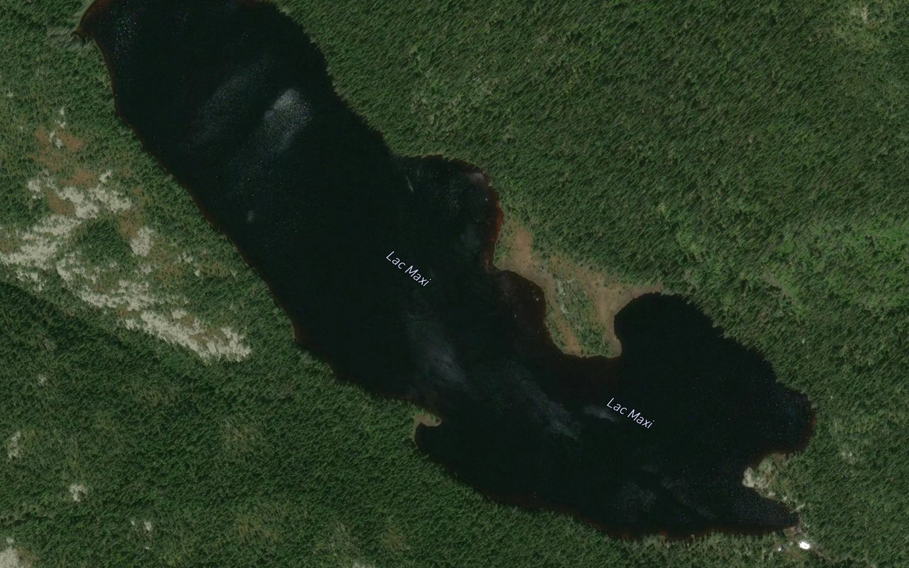 Satellite map of the Lac Maxi