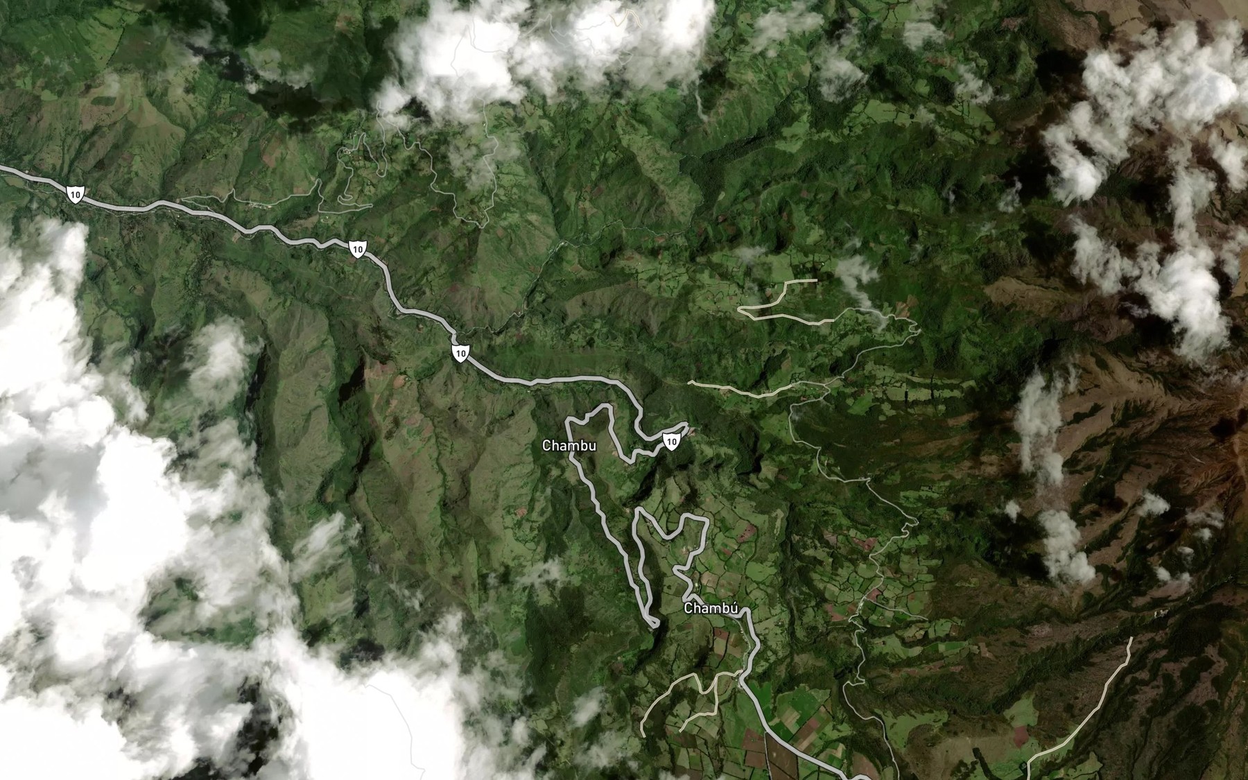 Satellite map of the Laguna Verde
