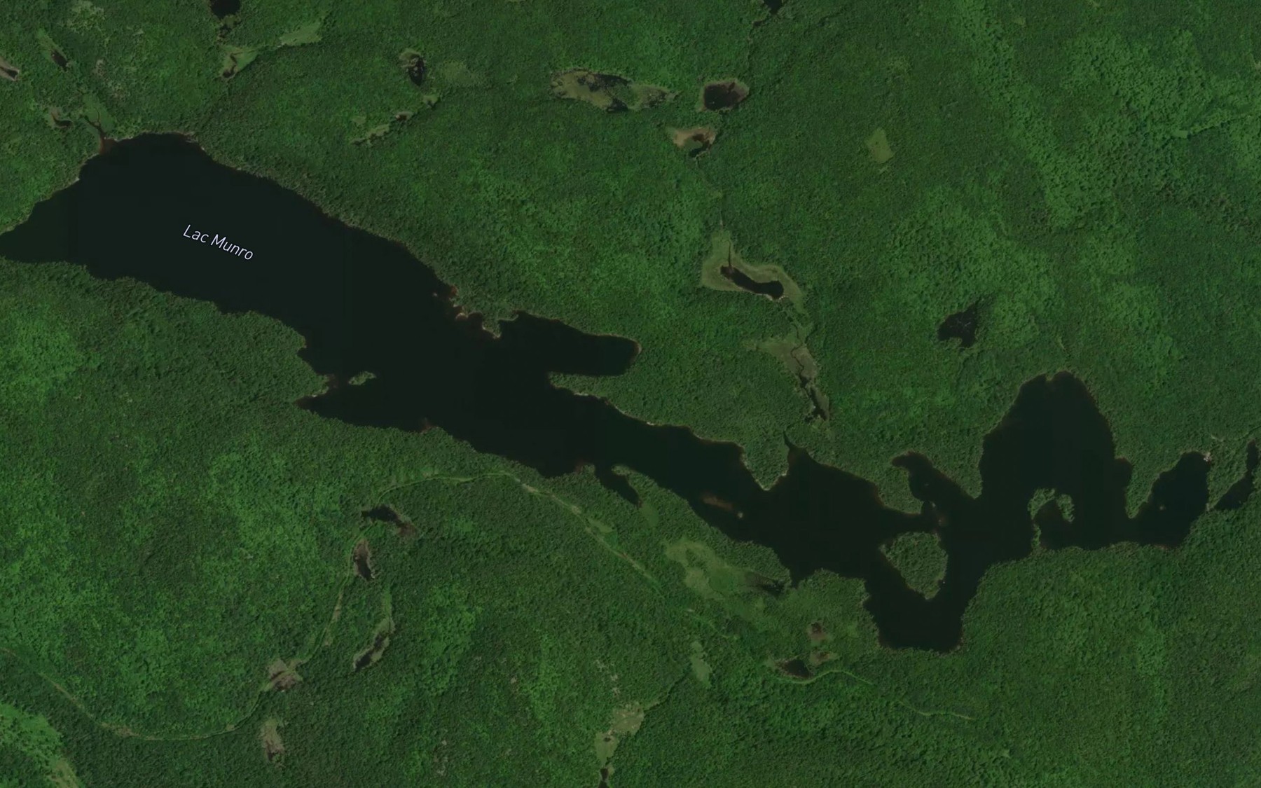 Satellite map of the Lac Munro