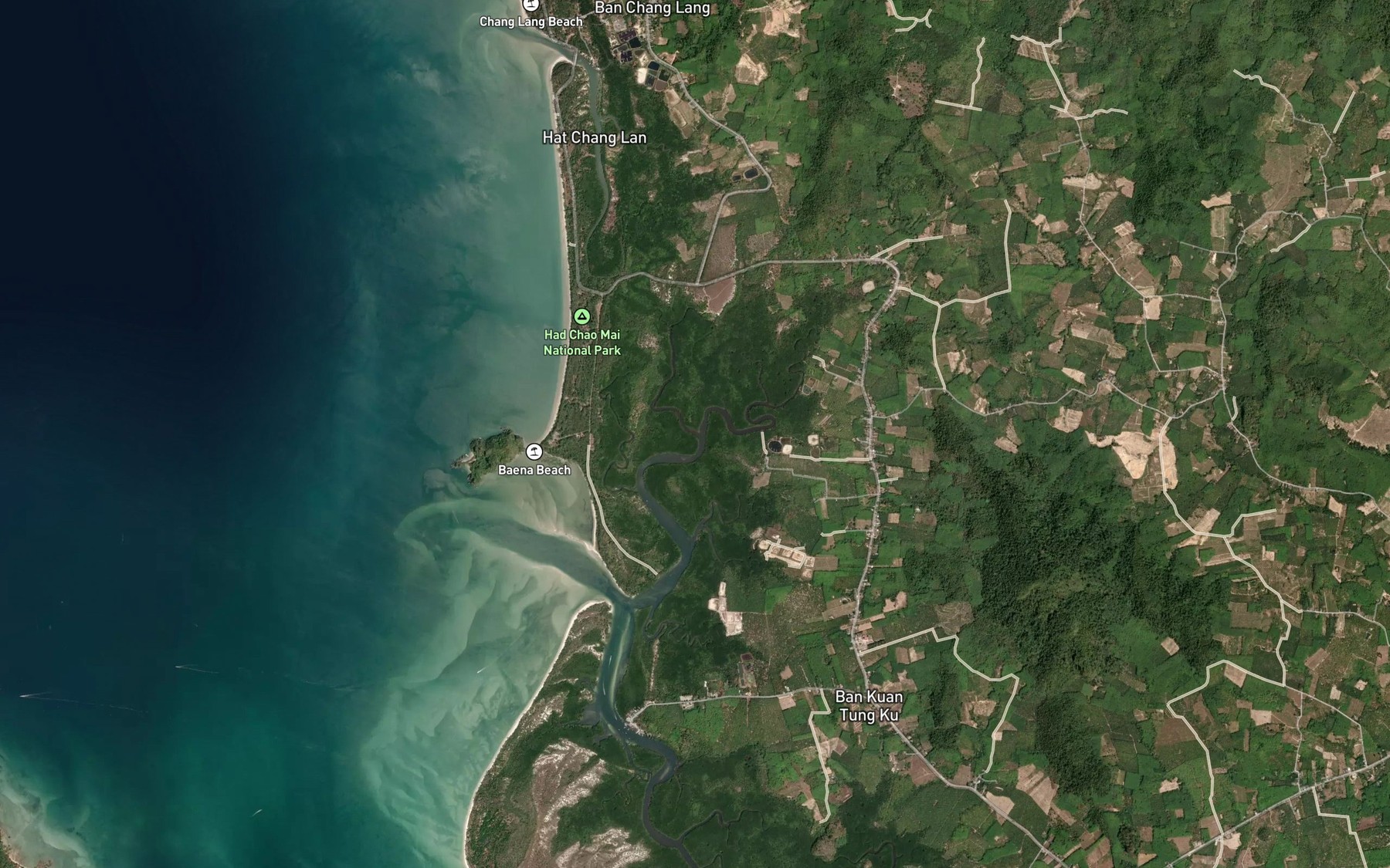 Satellite map of the Khlong Hua Thung