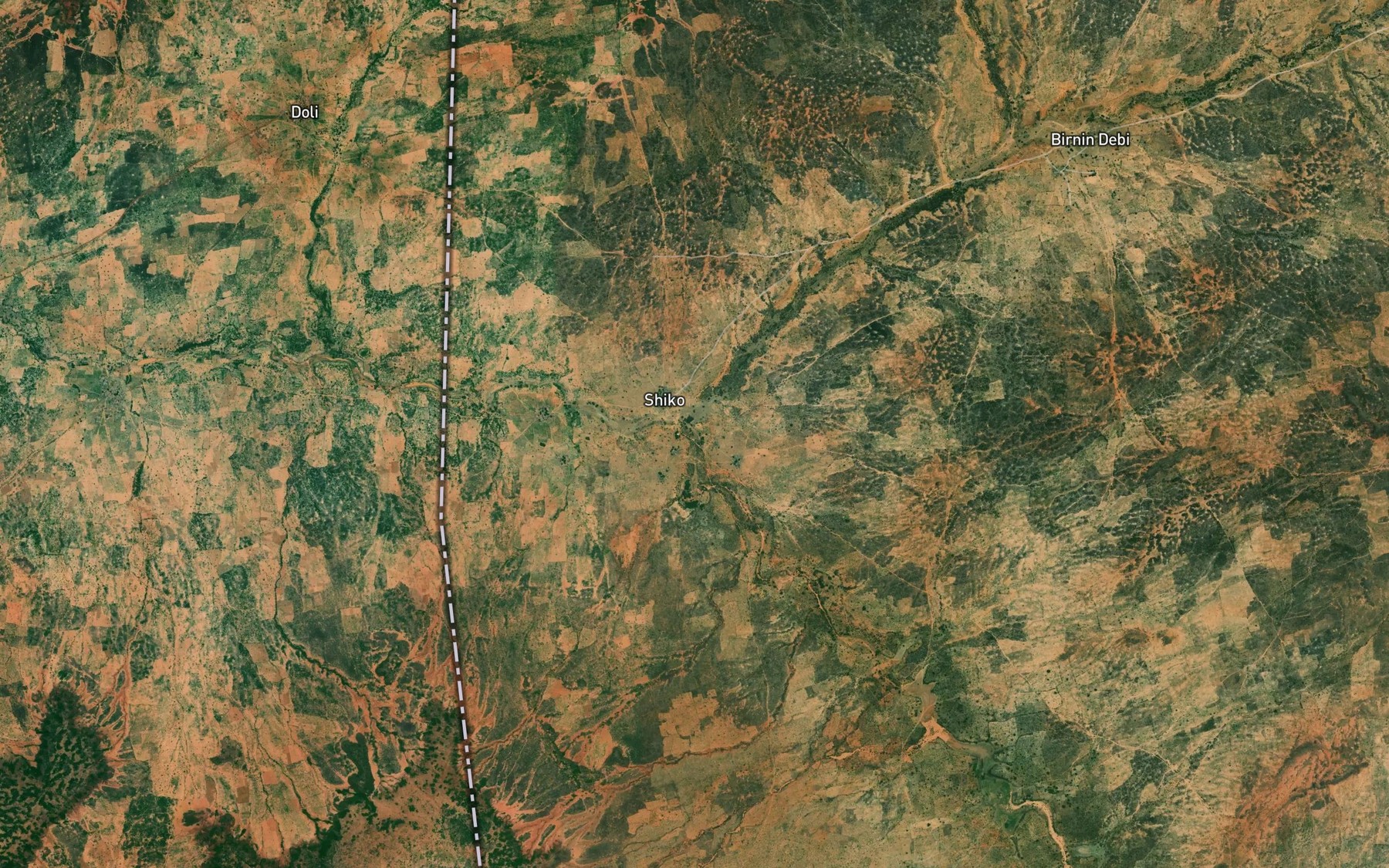 Satellite map of the River Rafin Bela