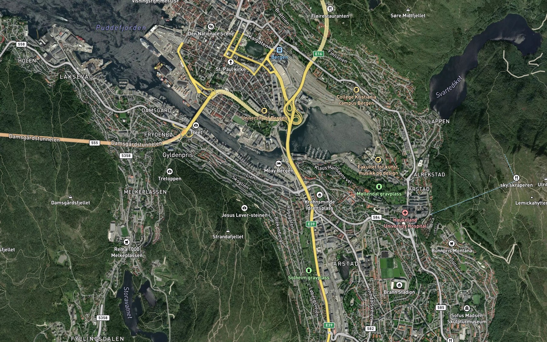 Satellite map of the Krohnviken