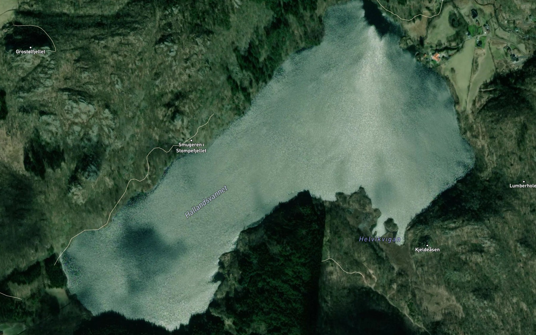 Satellite map of the Hallandsvannet