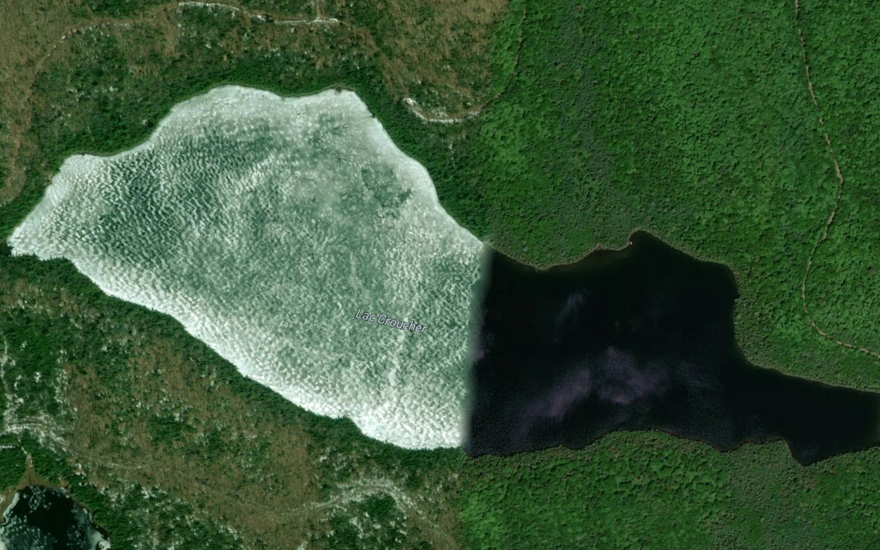 Satellite map of the Lac Croucher