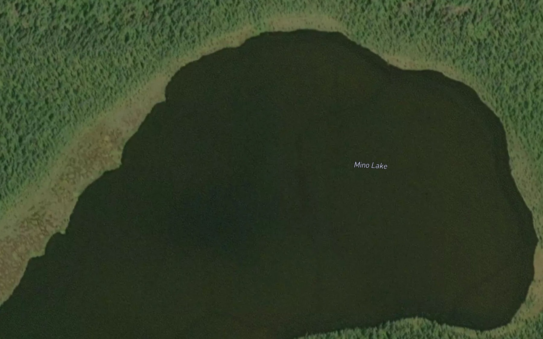 Satellite map of the Mino Lake