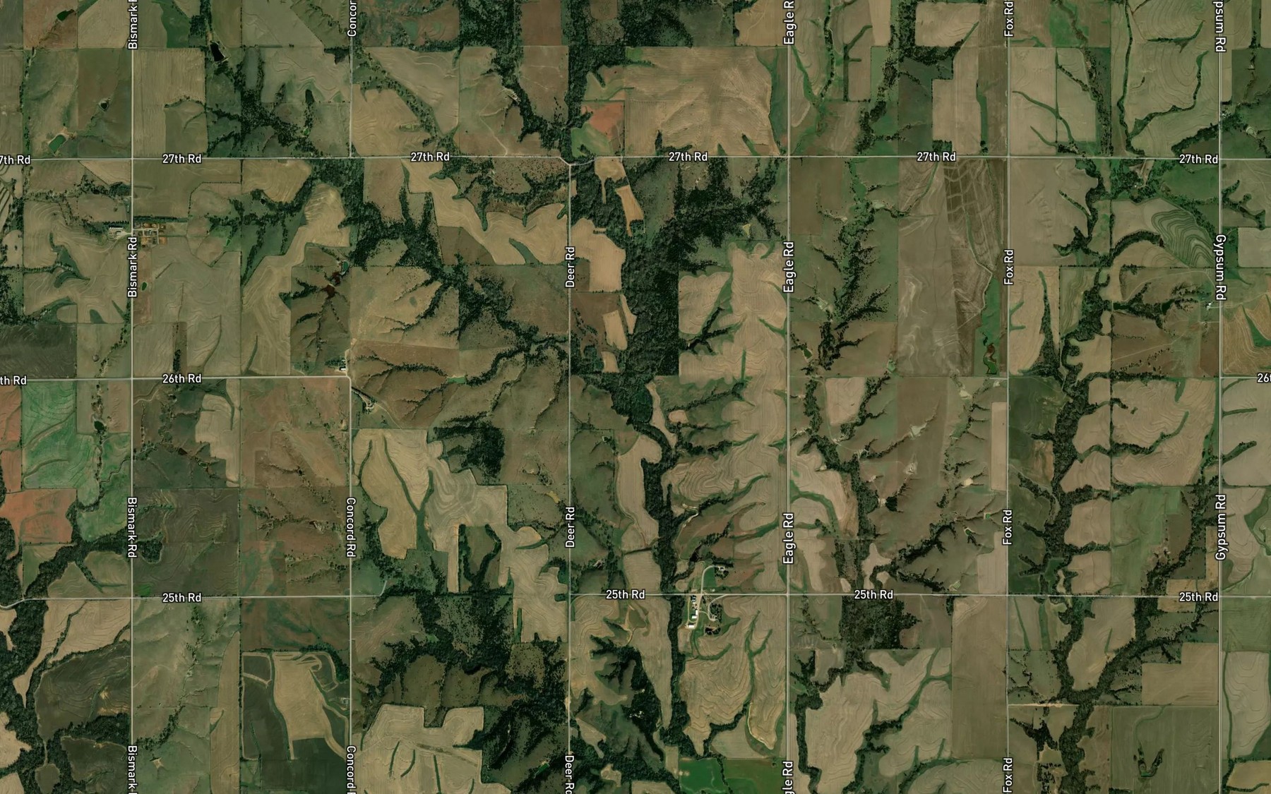 Satellite map of the Stanley Branch