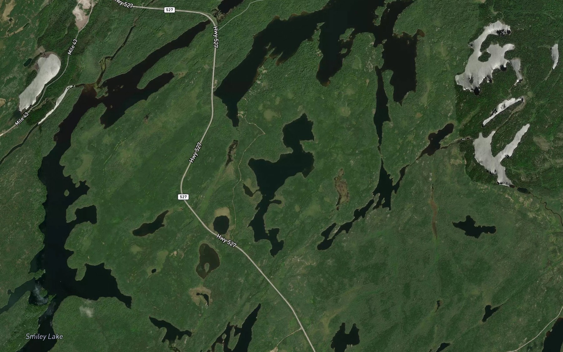 Satellite map of the Hanrahan Lake