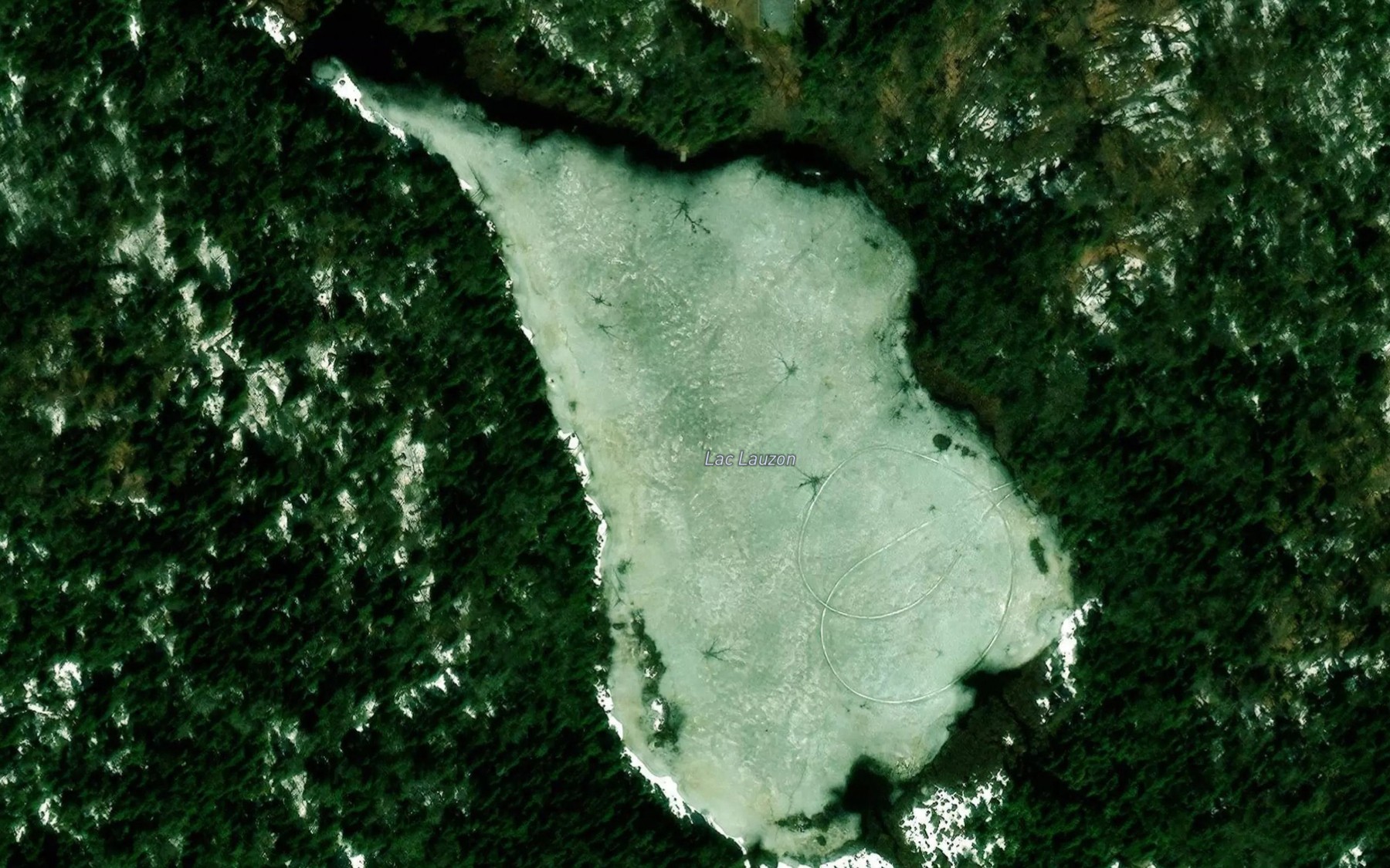 Satellite map of the Lac Lauzon
