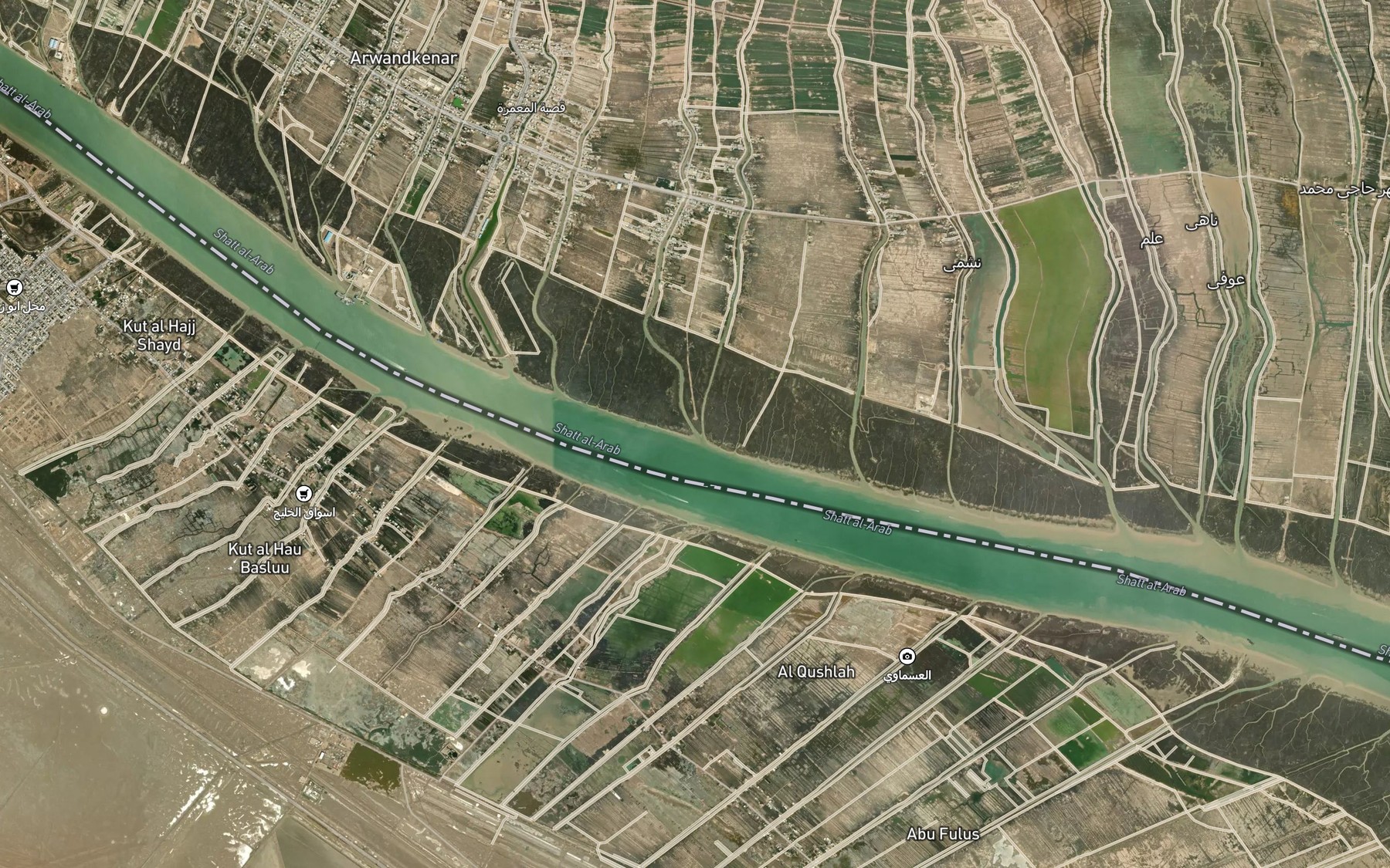 Satellite map of the Nahr-e Mochri