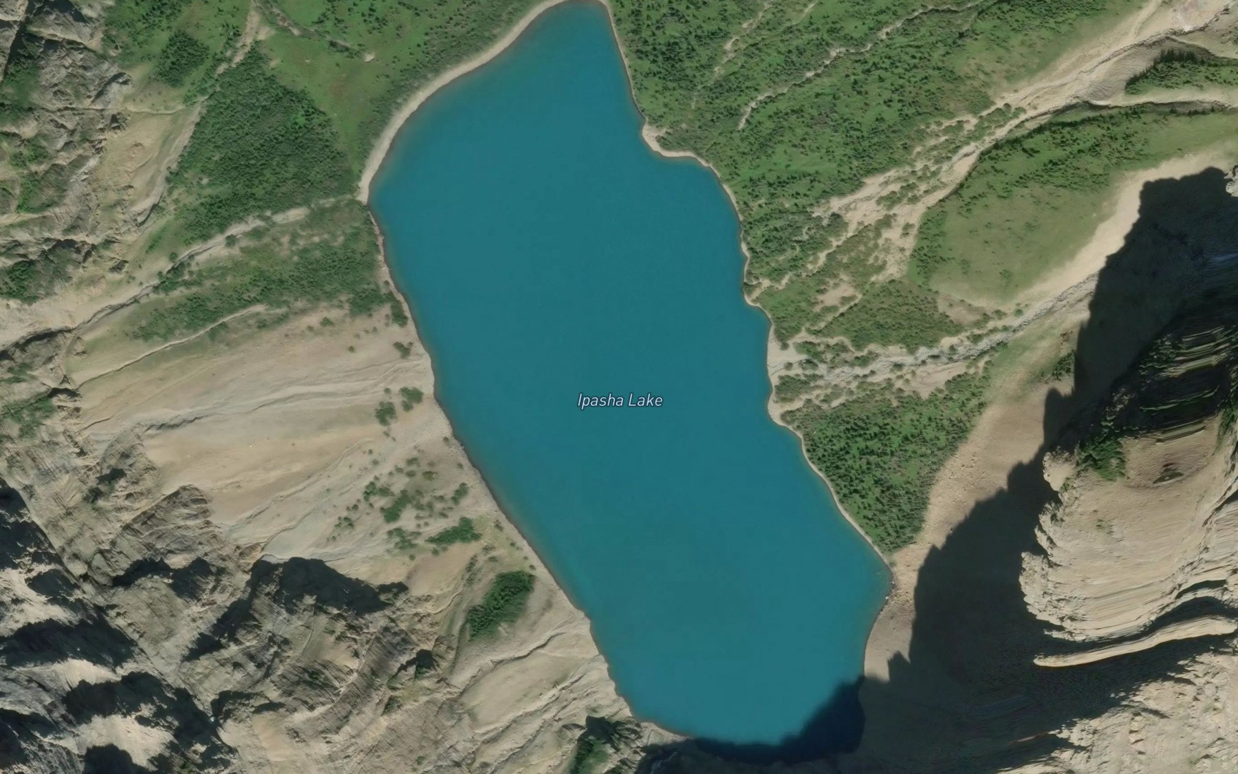 Satellite map of the Ipasha Lake