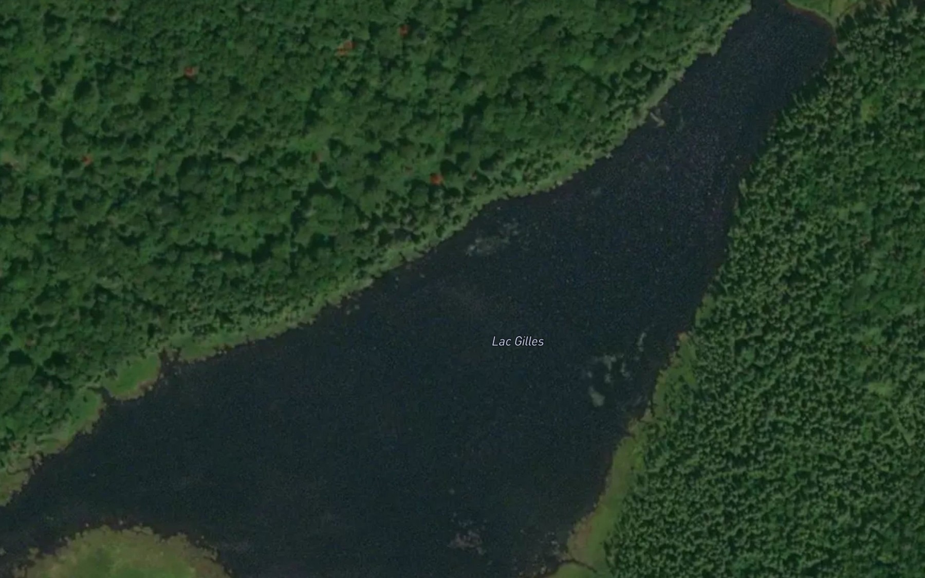 Satellite map of the Lac Gilles
