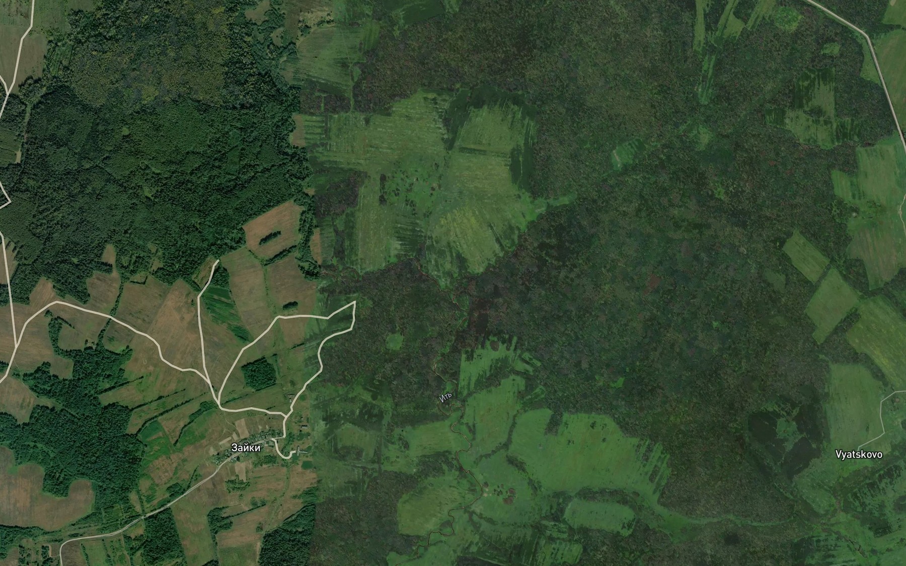 Satellite map of the Kholopka