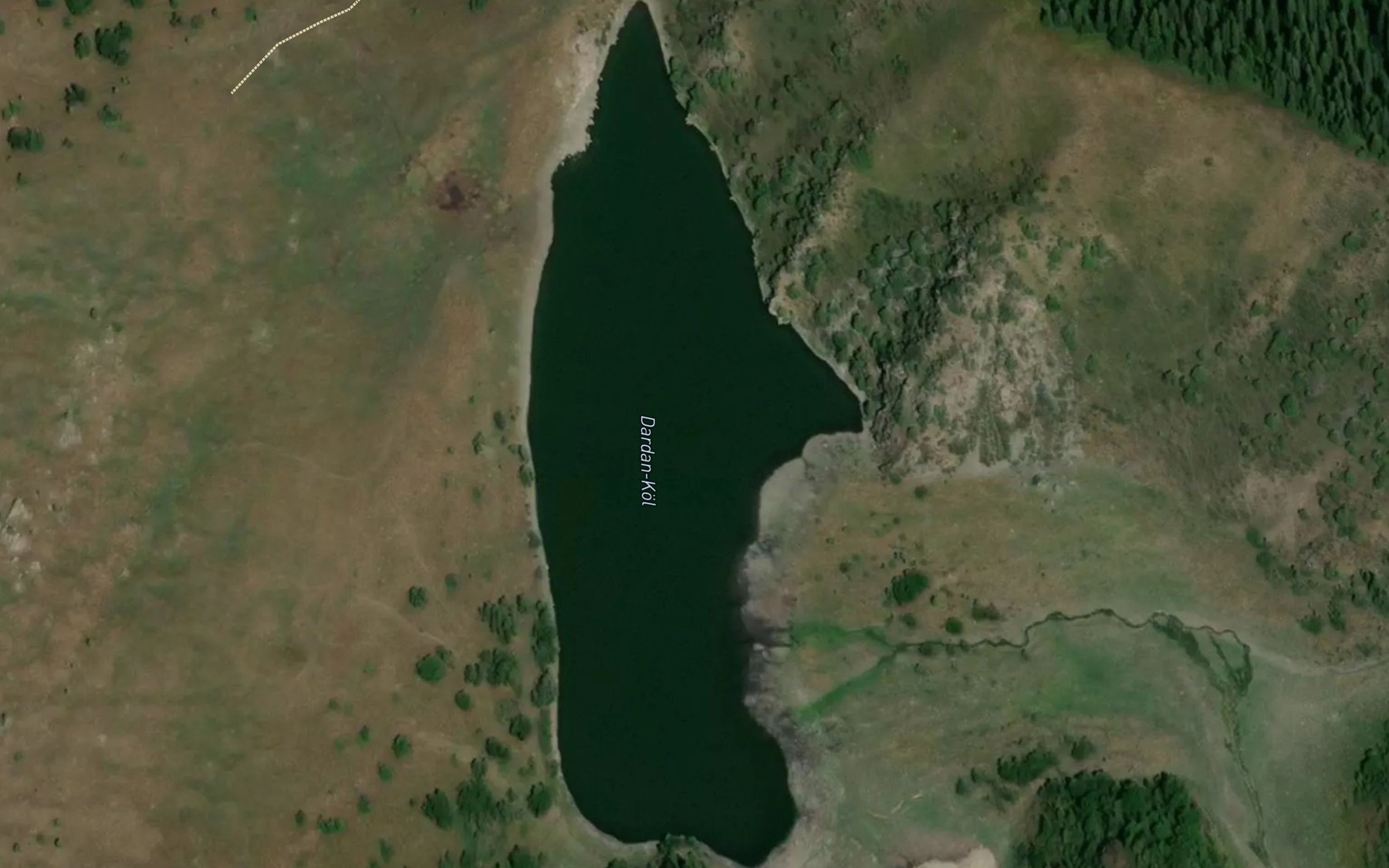 Satellite map of the Ozera Dardan-Kel'