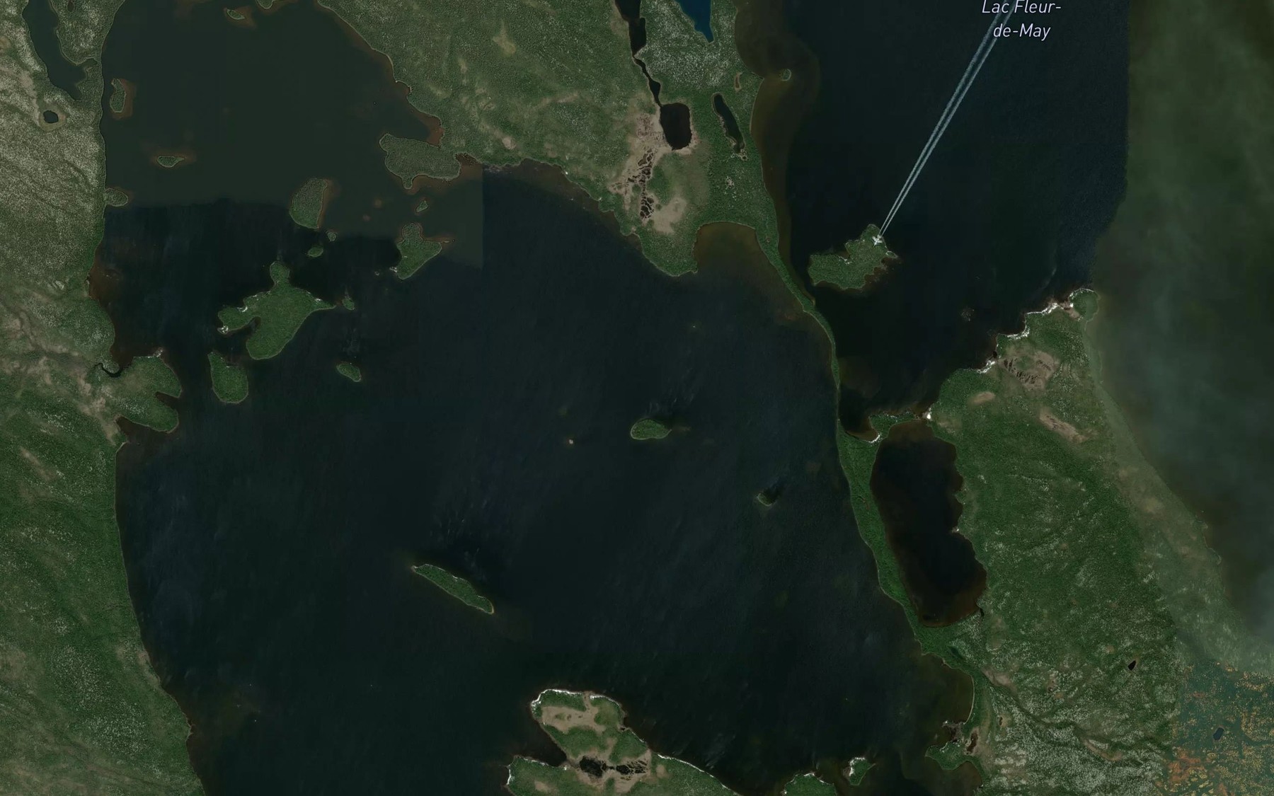 Satellite map of the Lac Fleur-de-May