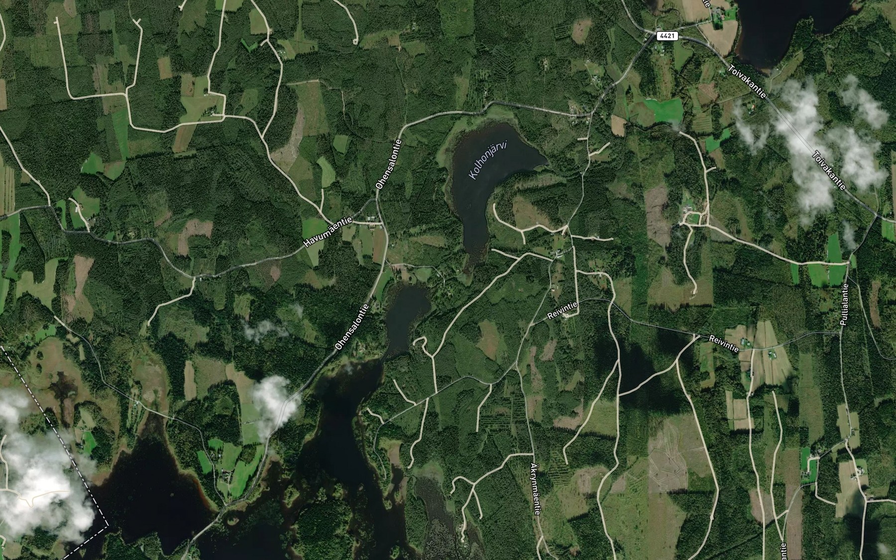 Satellite map of the Sorvalinsalmi