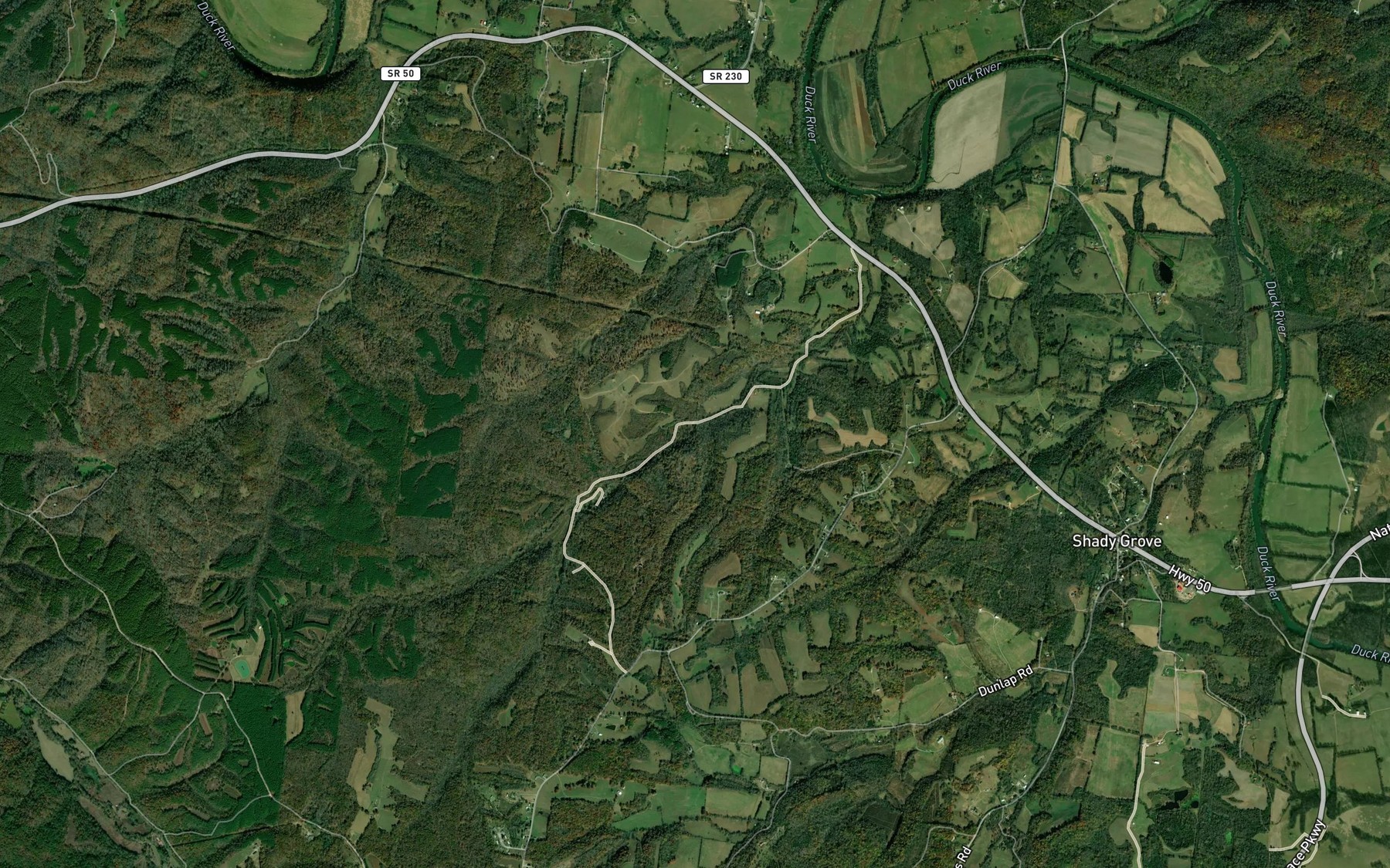 Satellite map of the McCaleb Spring