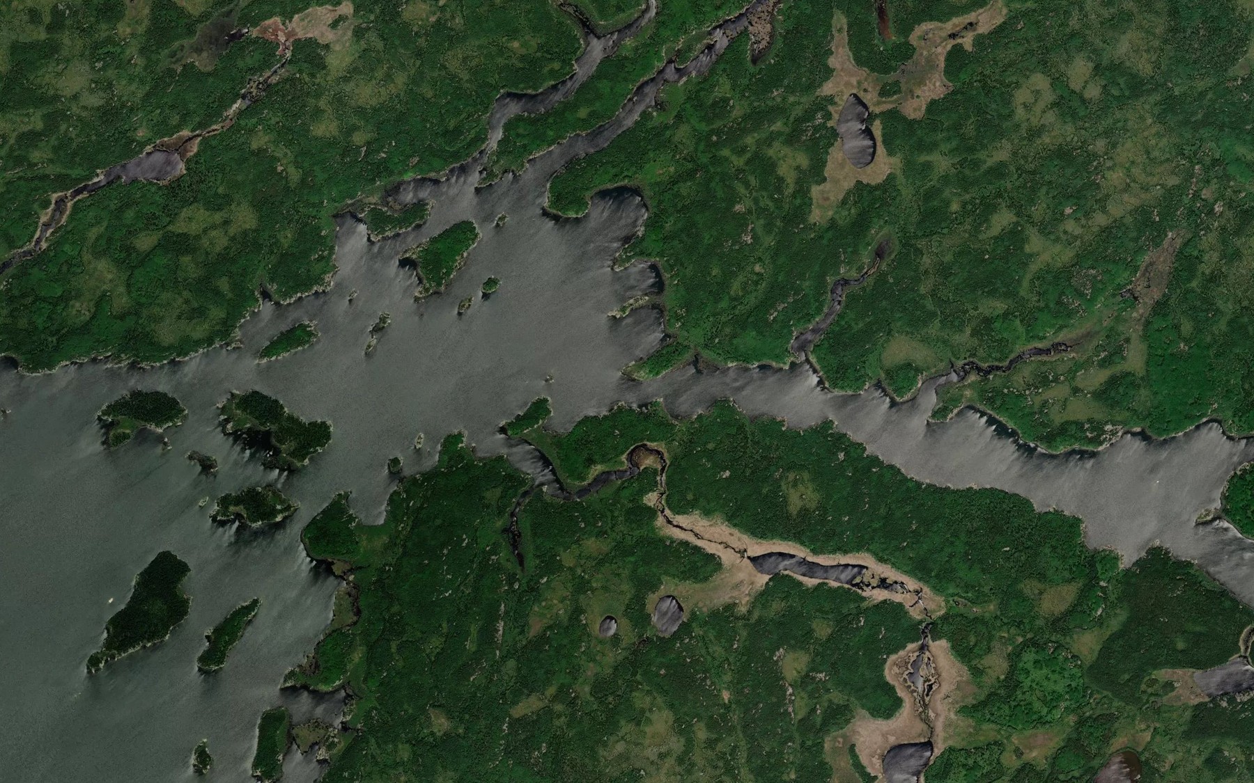 Satellite map of the Walker River